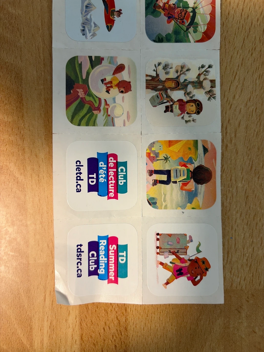 TD Summer Reading Club Stickers