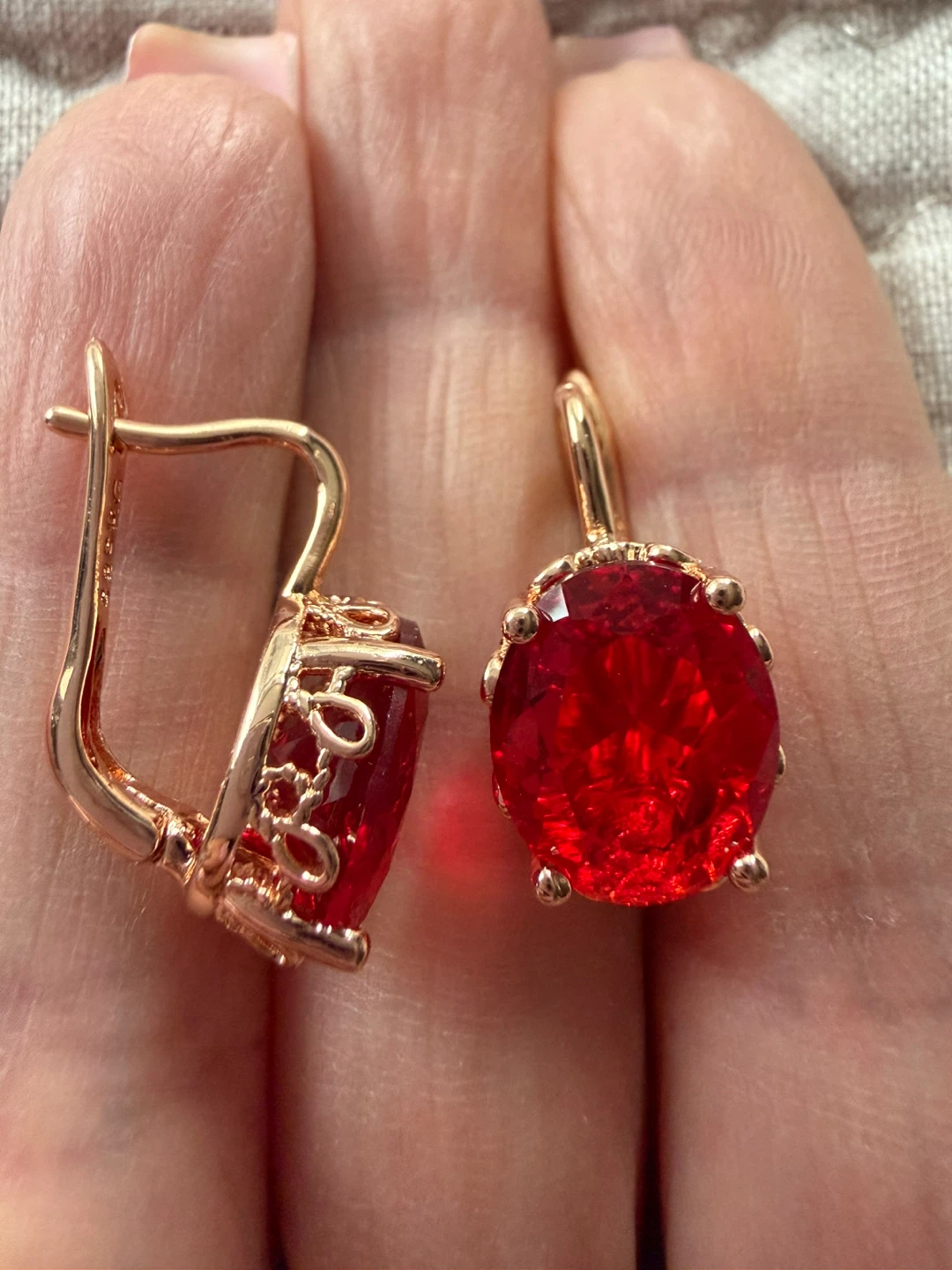 14k ruby earrings