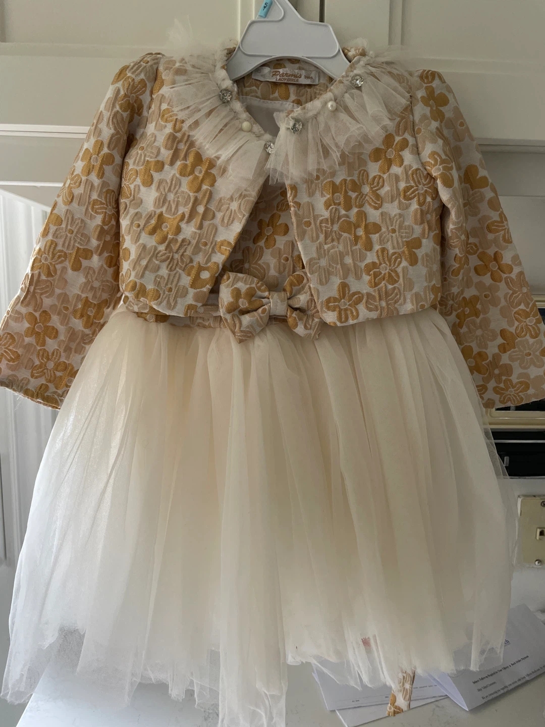 Partumis Baby Girl Flower Dress and Bolero Set