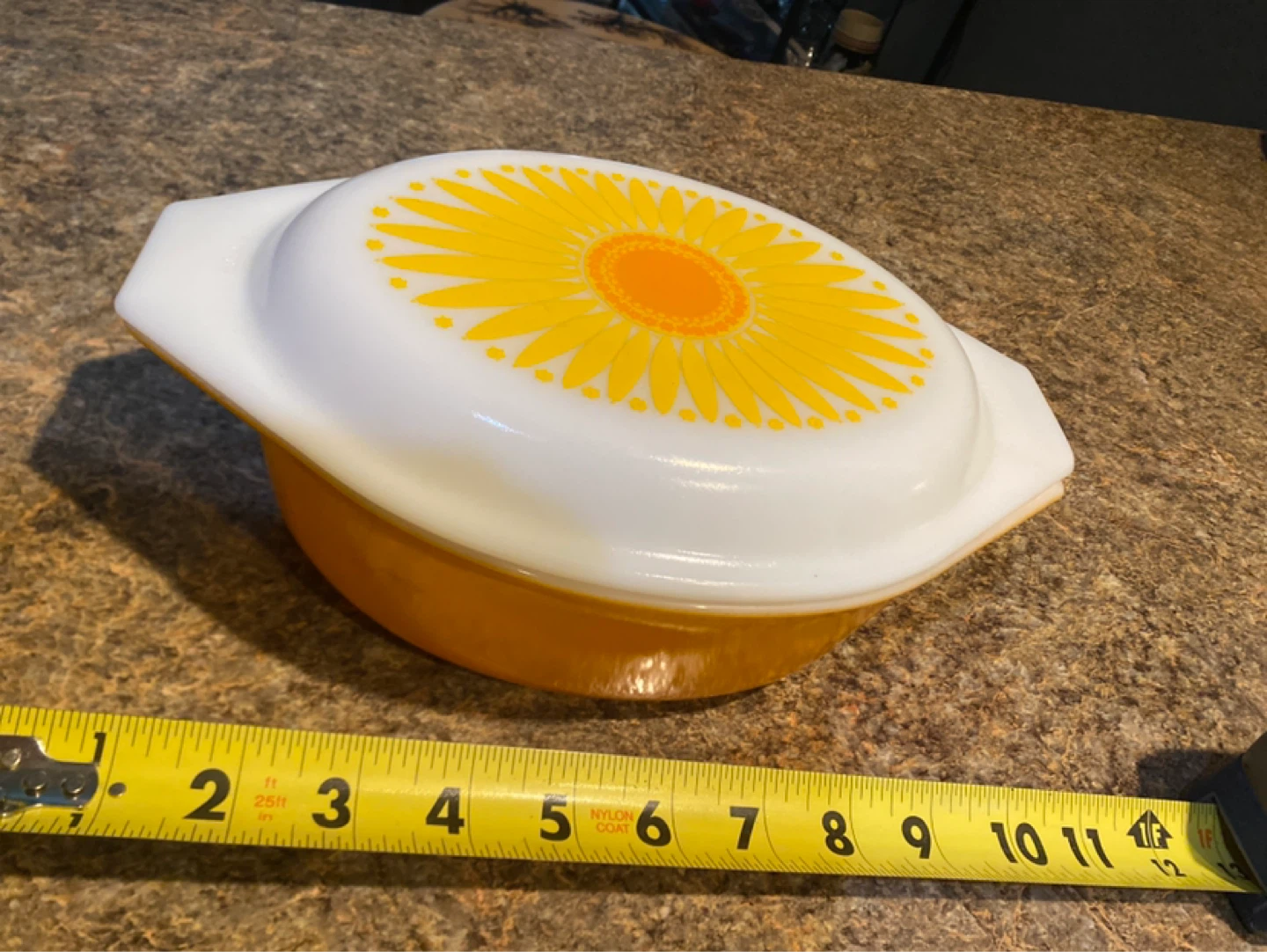 Pyrex Vintage Sunflower Casserole Dish