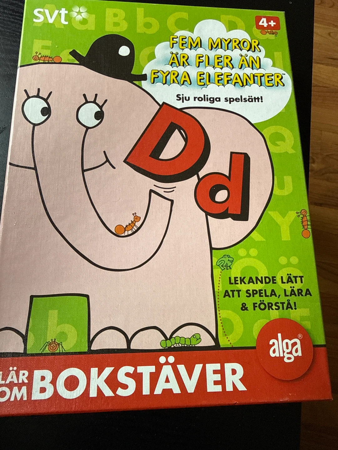 Alga Fem Myror är Fler än Fyra Elefanter ABC Game