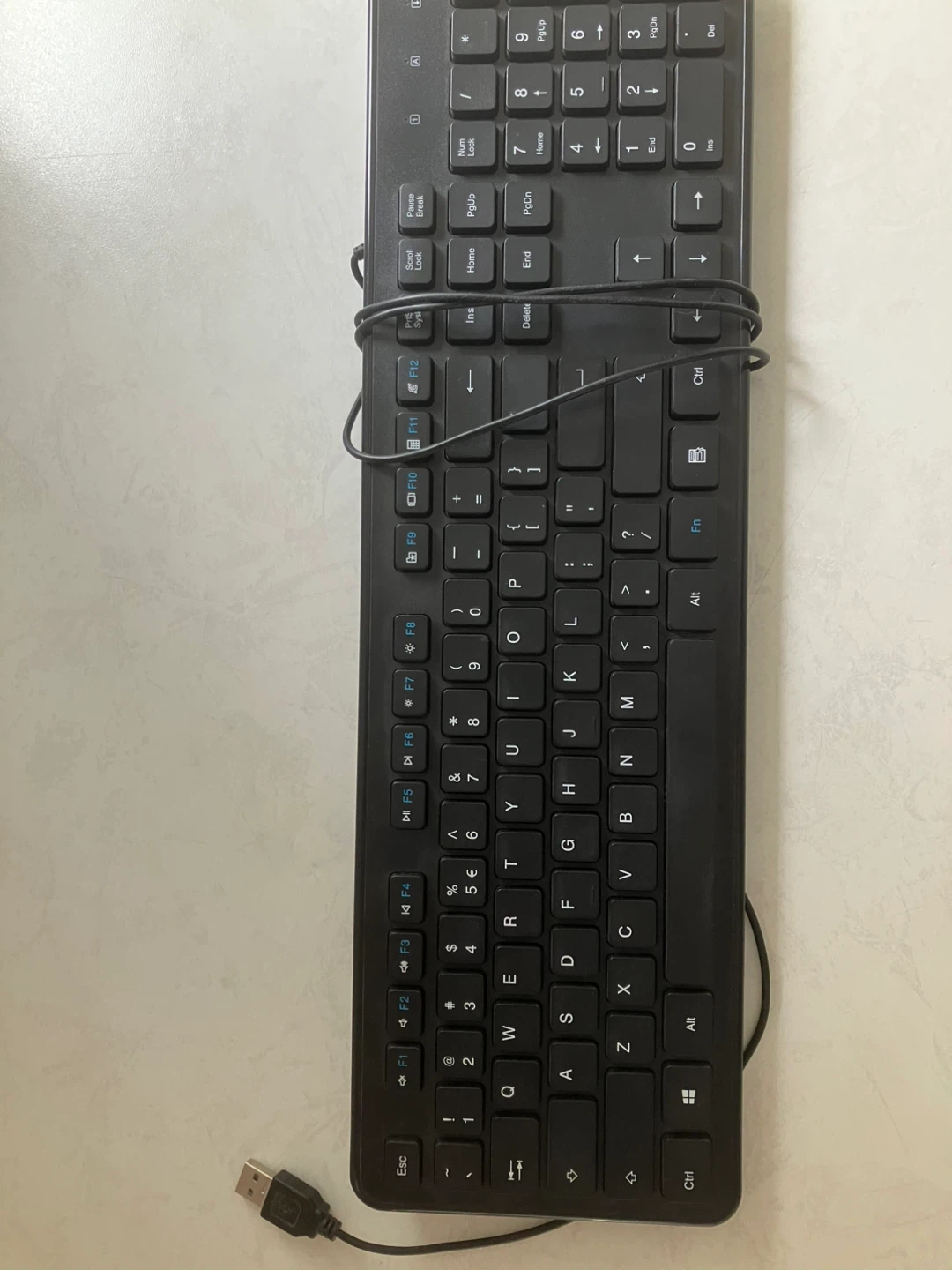 Black Wired USB Keyboard