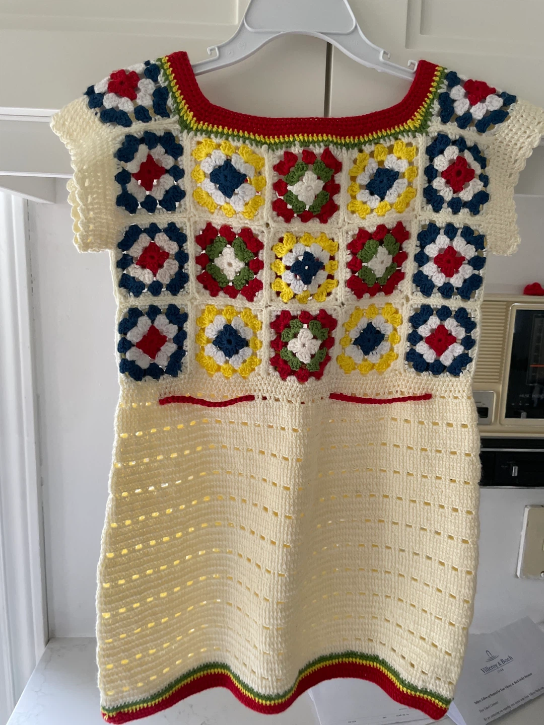 Handmade Crochet Granny Square Dress - photo 2