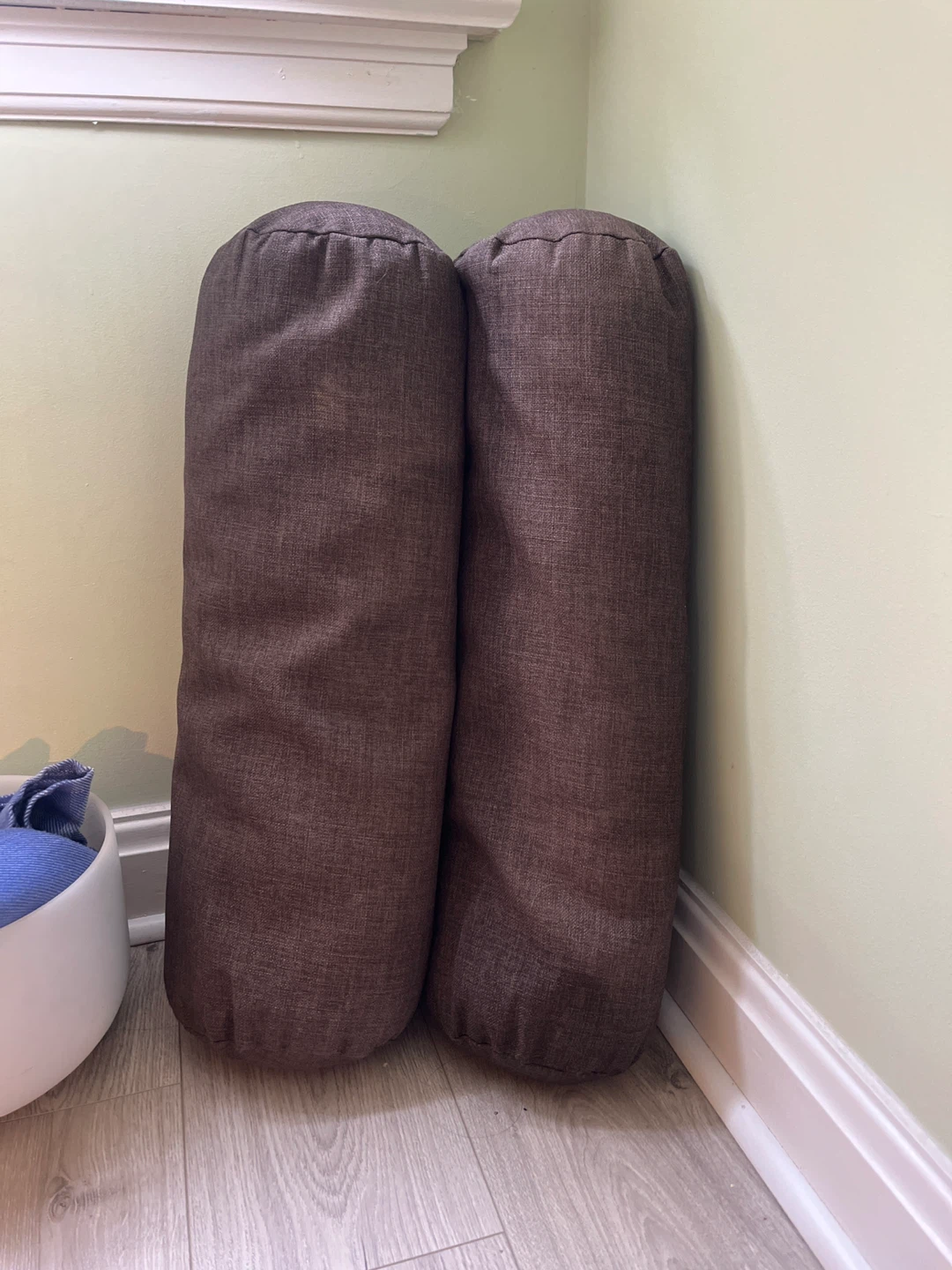 Brown Bolster Pillow Set