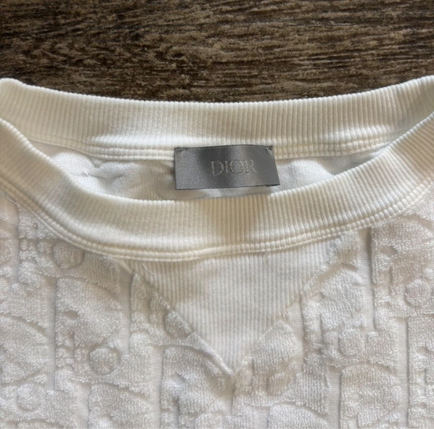 Christian Dior White Monogram Towelling T-Shirt - photo 3