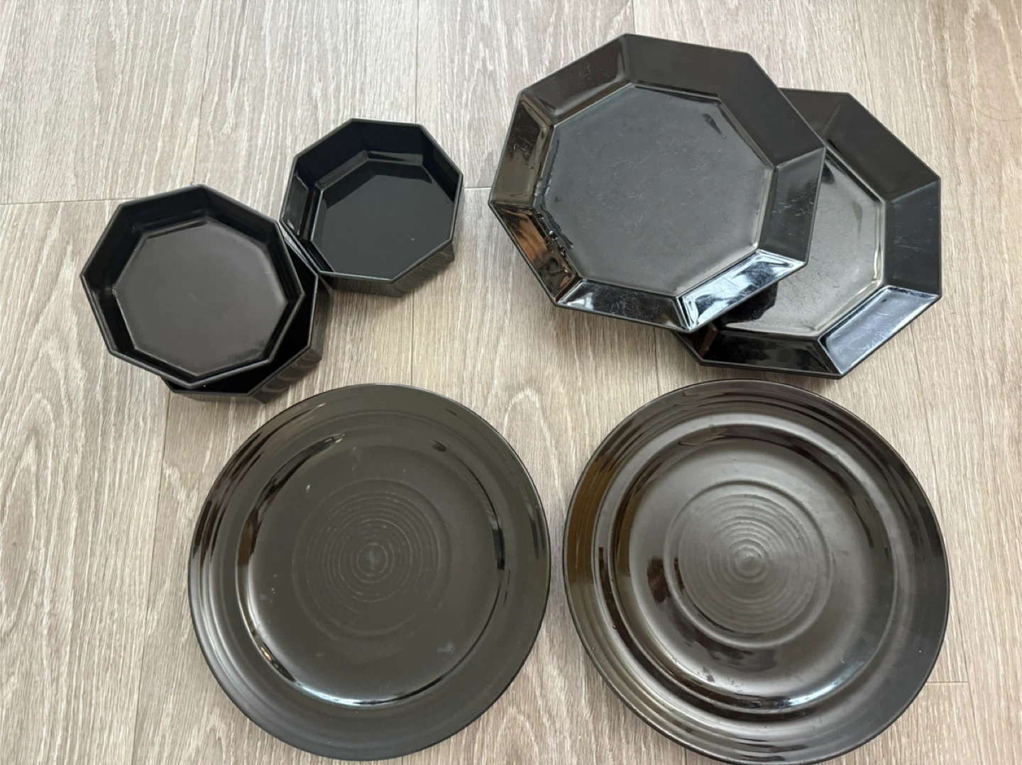 dishes. $2 for each. $8 for all