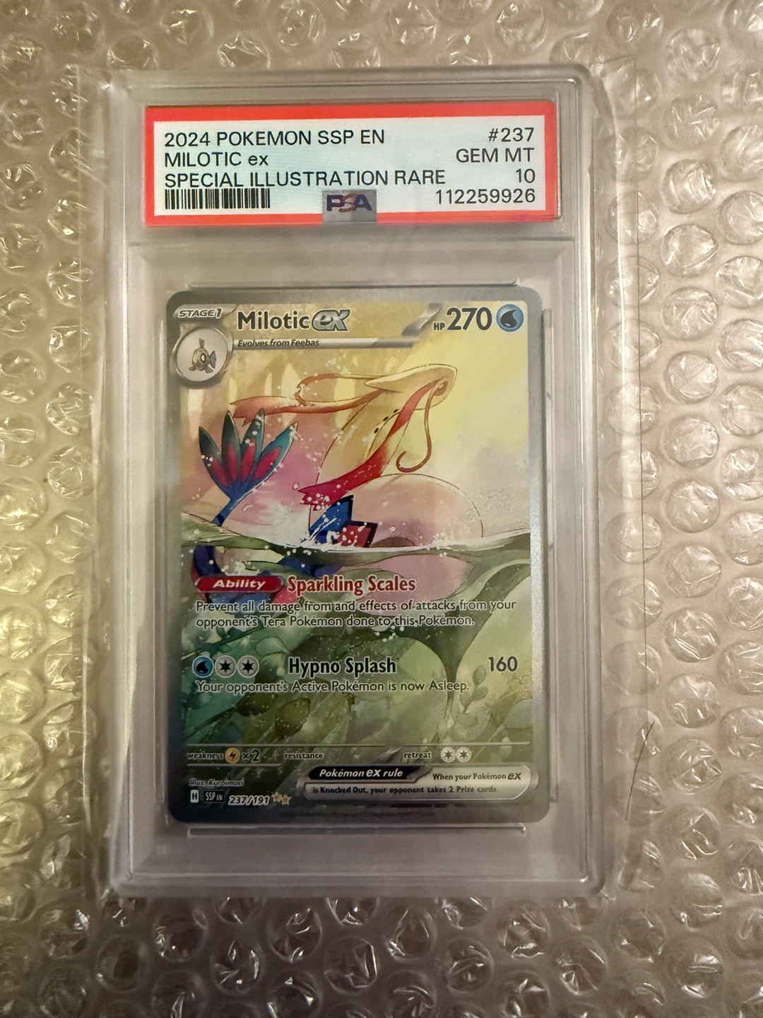 237 Pokemon Milotic EX Special Illustration Rare PSA 10 SIR - photo 2