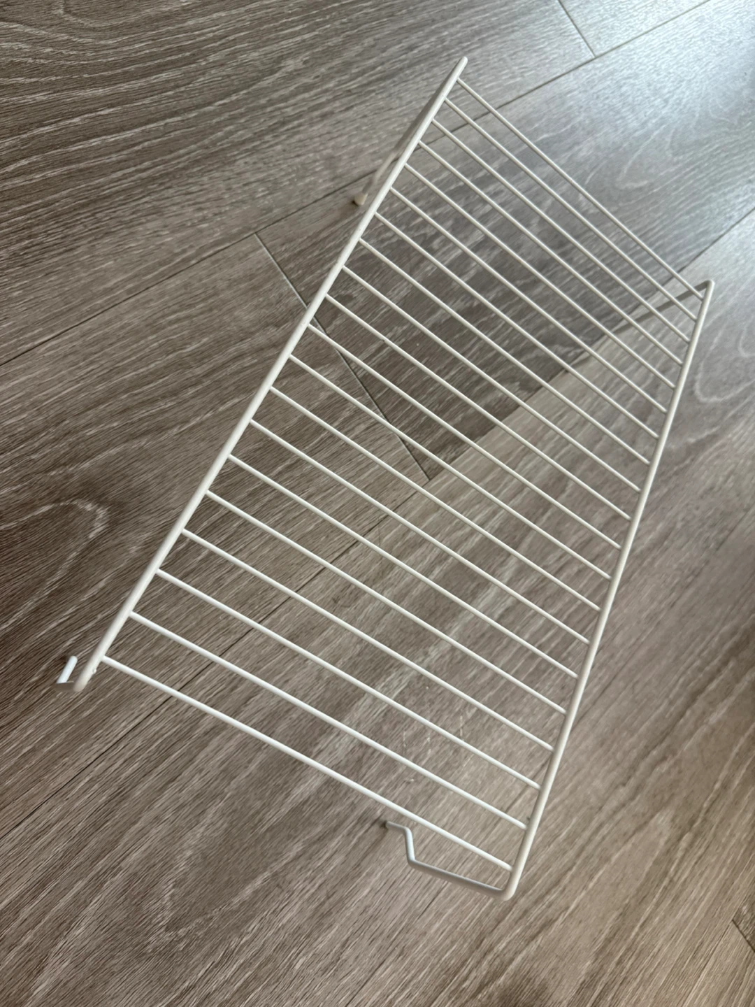 White Wire Shelf Unit. dish stand