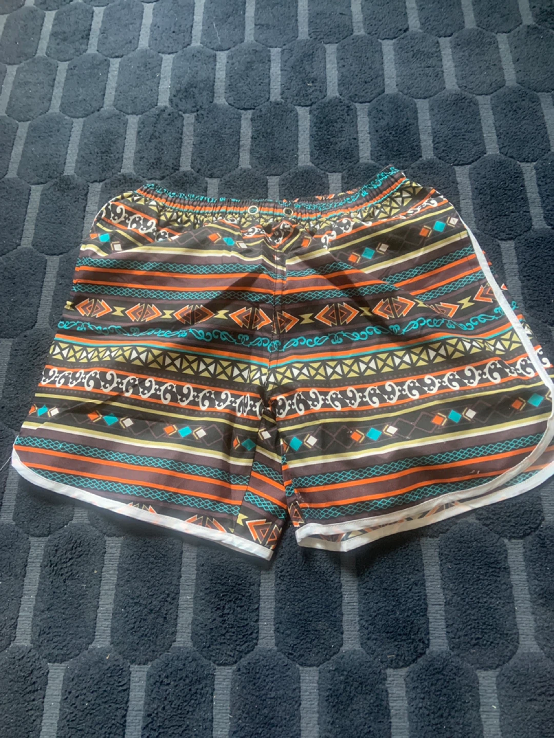 Patterned Athletic Shorts