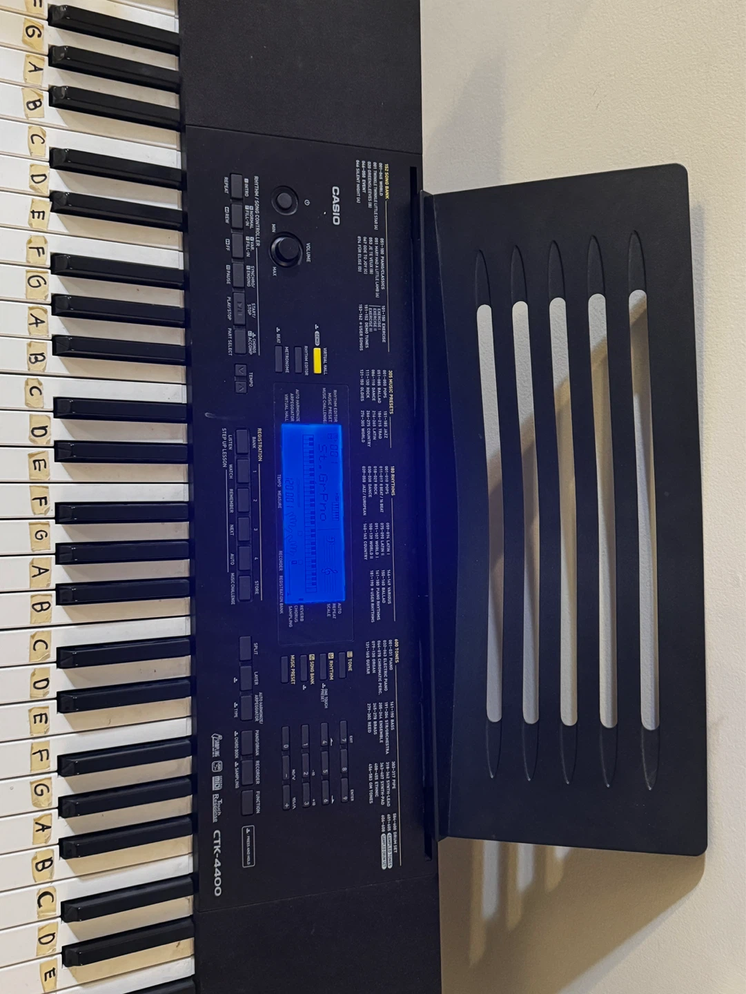 Casio CTK-4400 Electronic Keyboard with Stand and Stool - photo 2