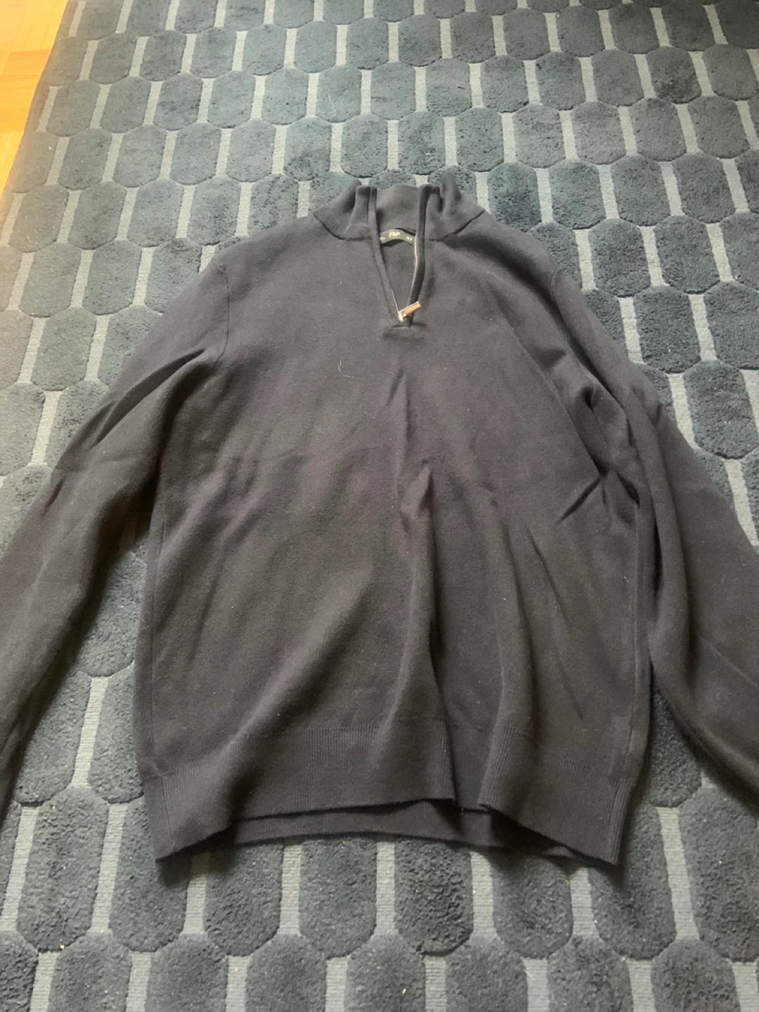 Men's Black 1/4 Zip Sweater