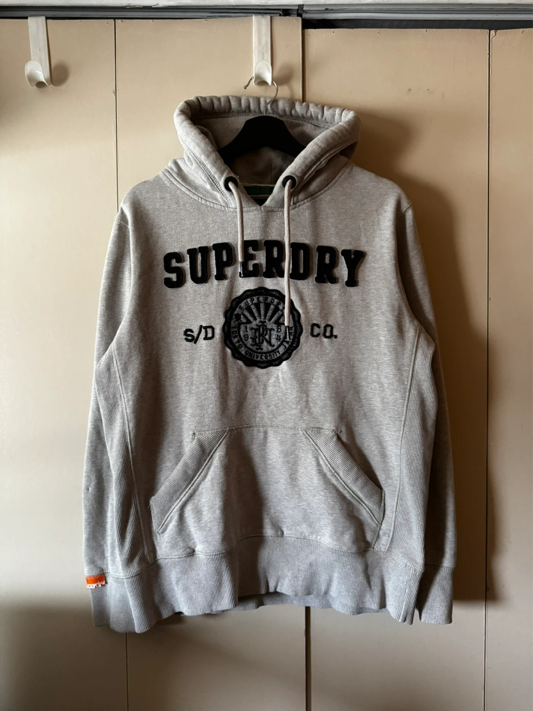 Superdry Grey Hoodie - Size Large