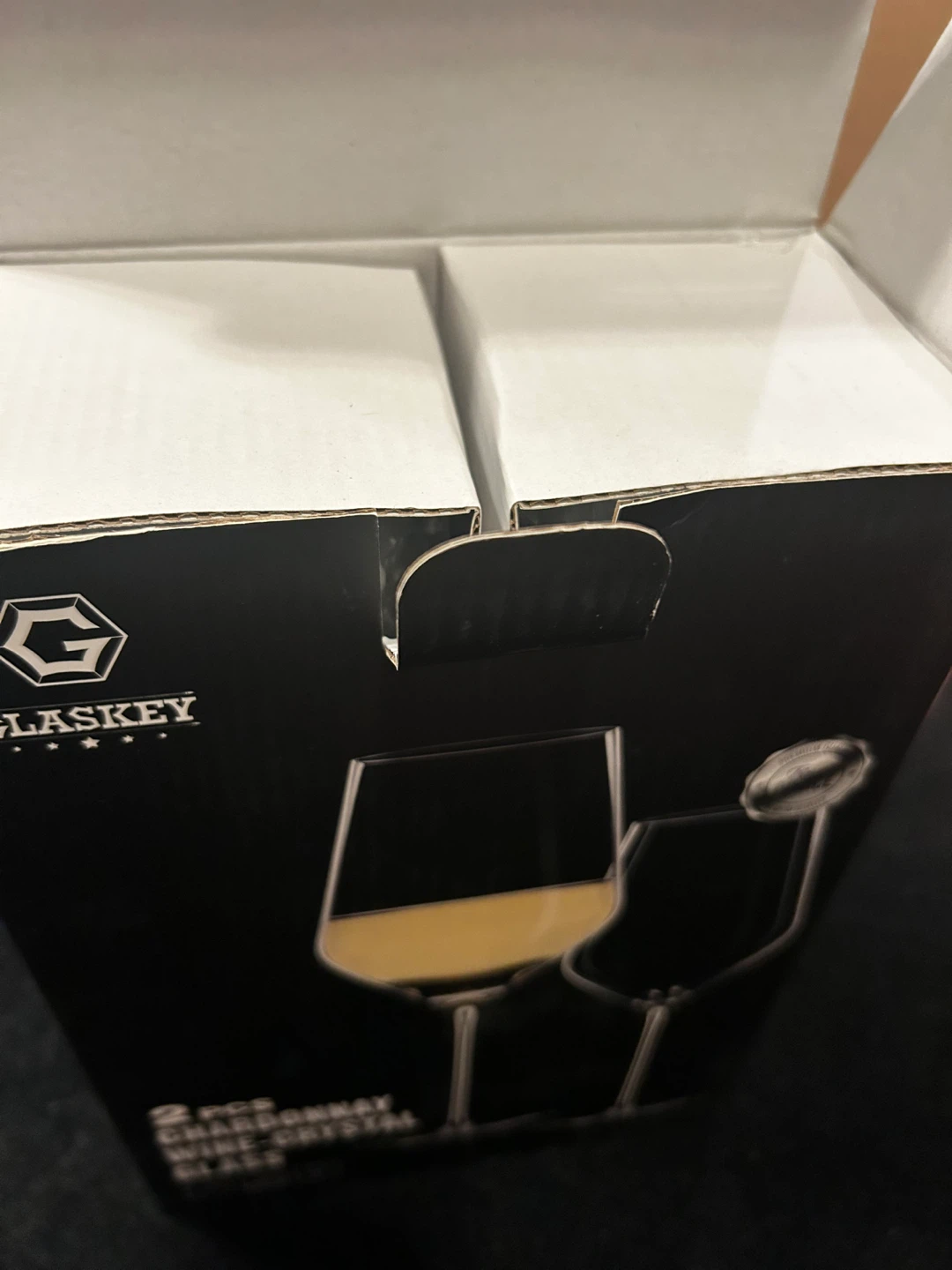 GLASKEY 2pcs Chardonnay Wine-Crystal Glasses 450ml - photo 2