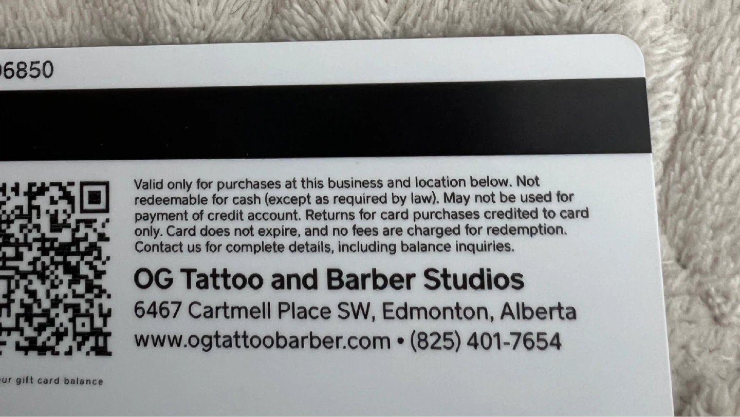 OG Tattoo and Barber Studios Gift Card - photo 3