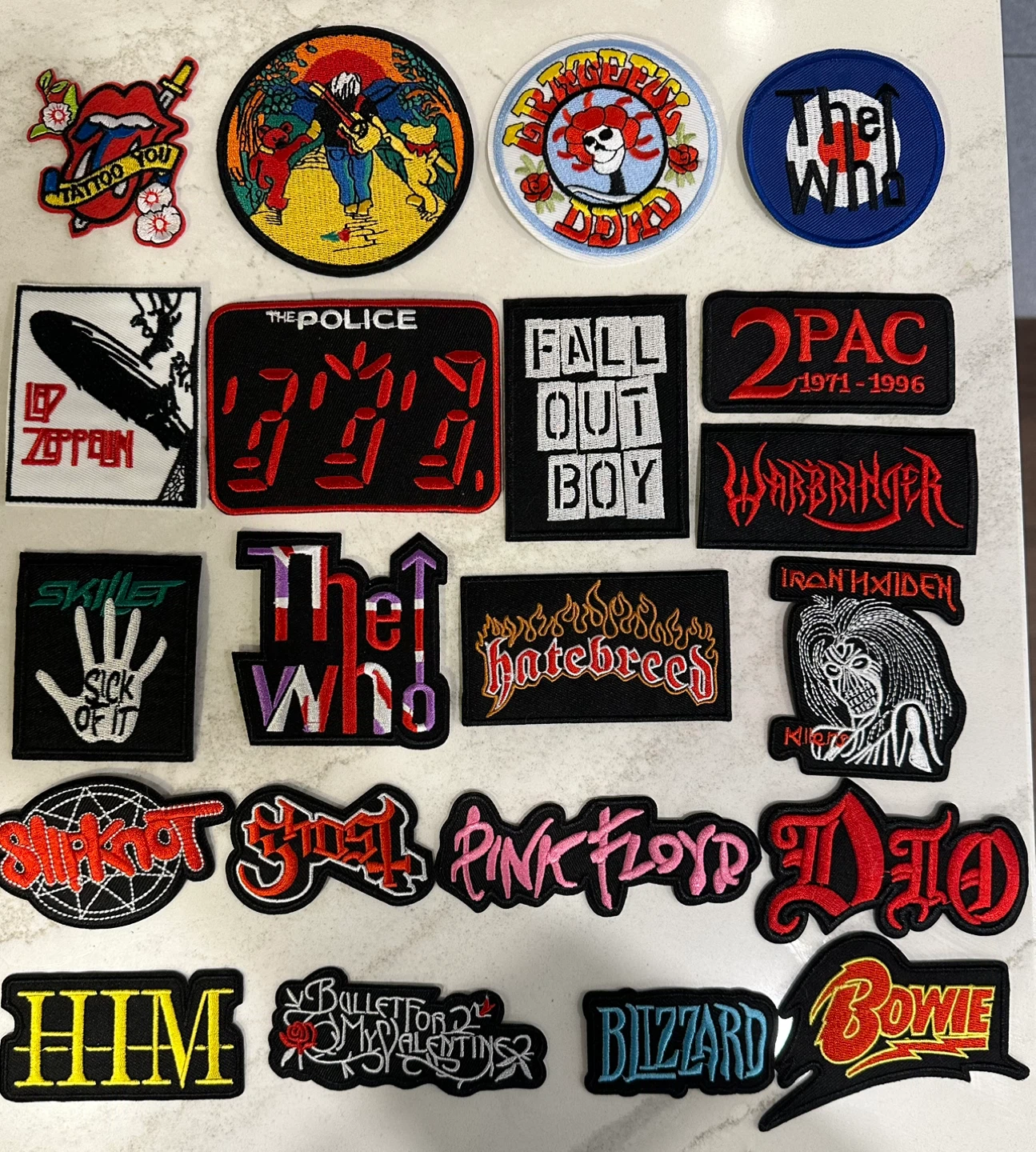 Cool Assorted Rock & Roll Band Patches