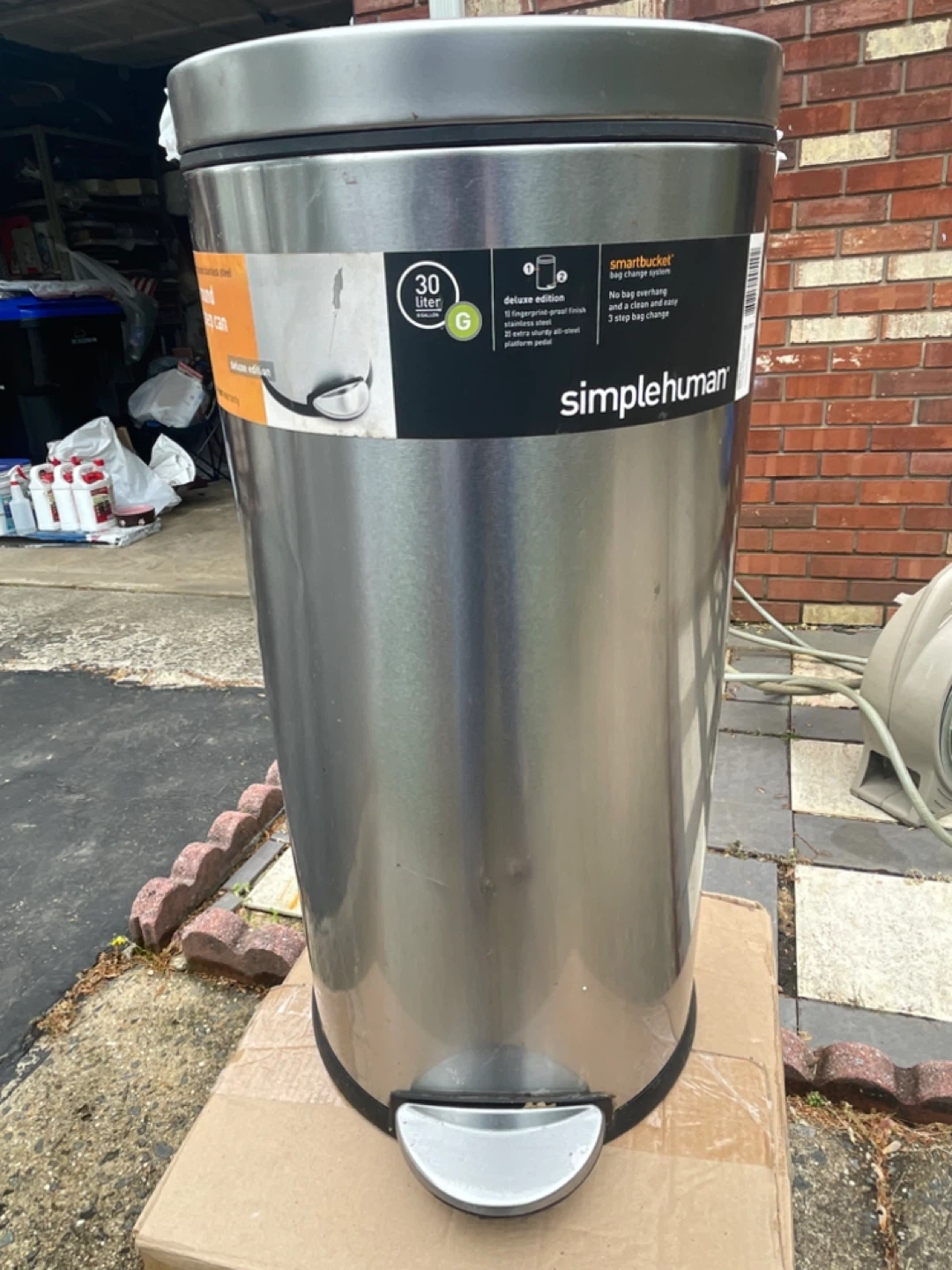 simplehuman 30 Liter Stainless Steel Trash Can