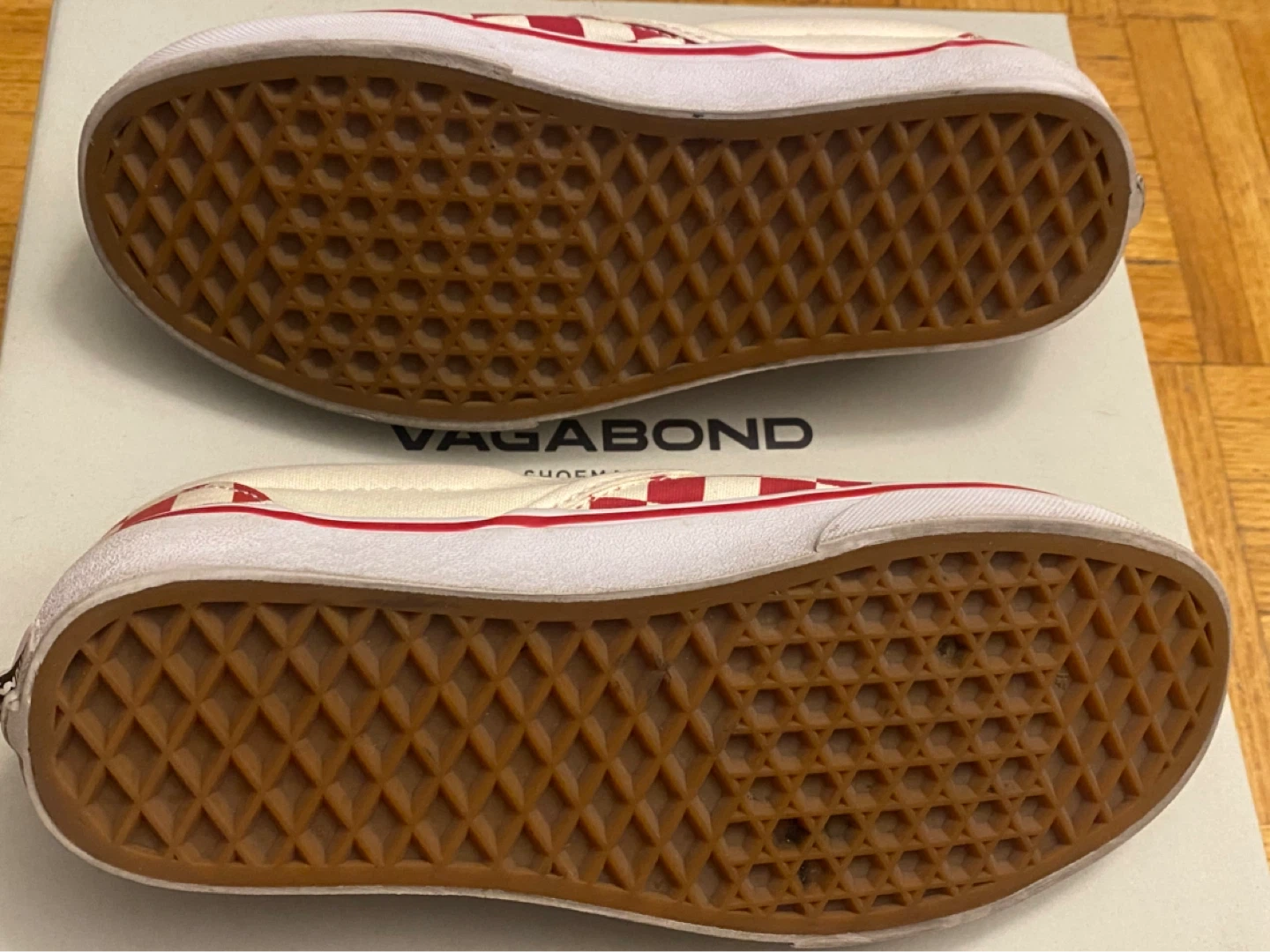 Vans Classic Slip-On Red Checkerboard Shoes - photo 3