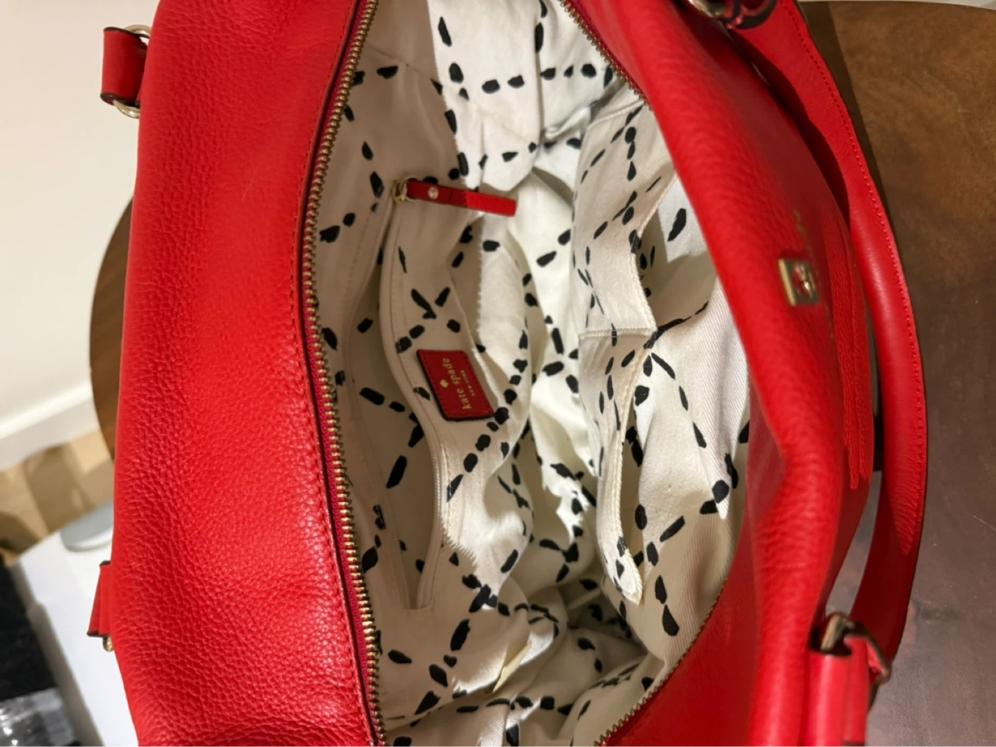 Kate Spade Red Leather Satchel Handbag - photo 3
