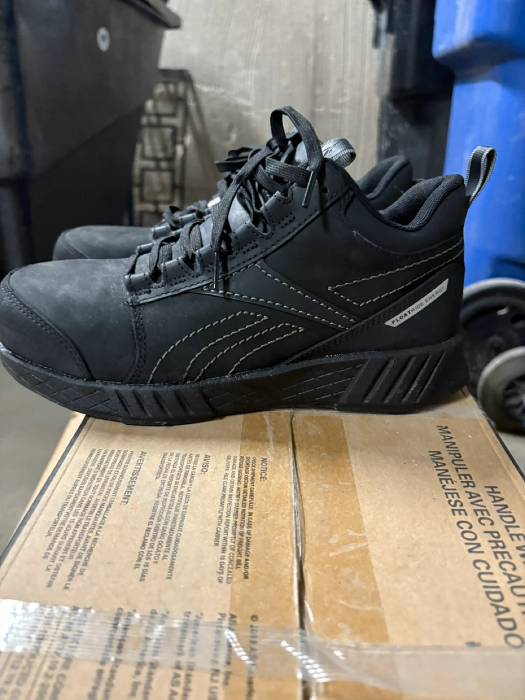 Reebok Black "Floatride Energy" Work Shoes