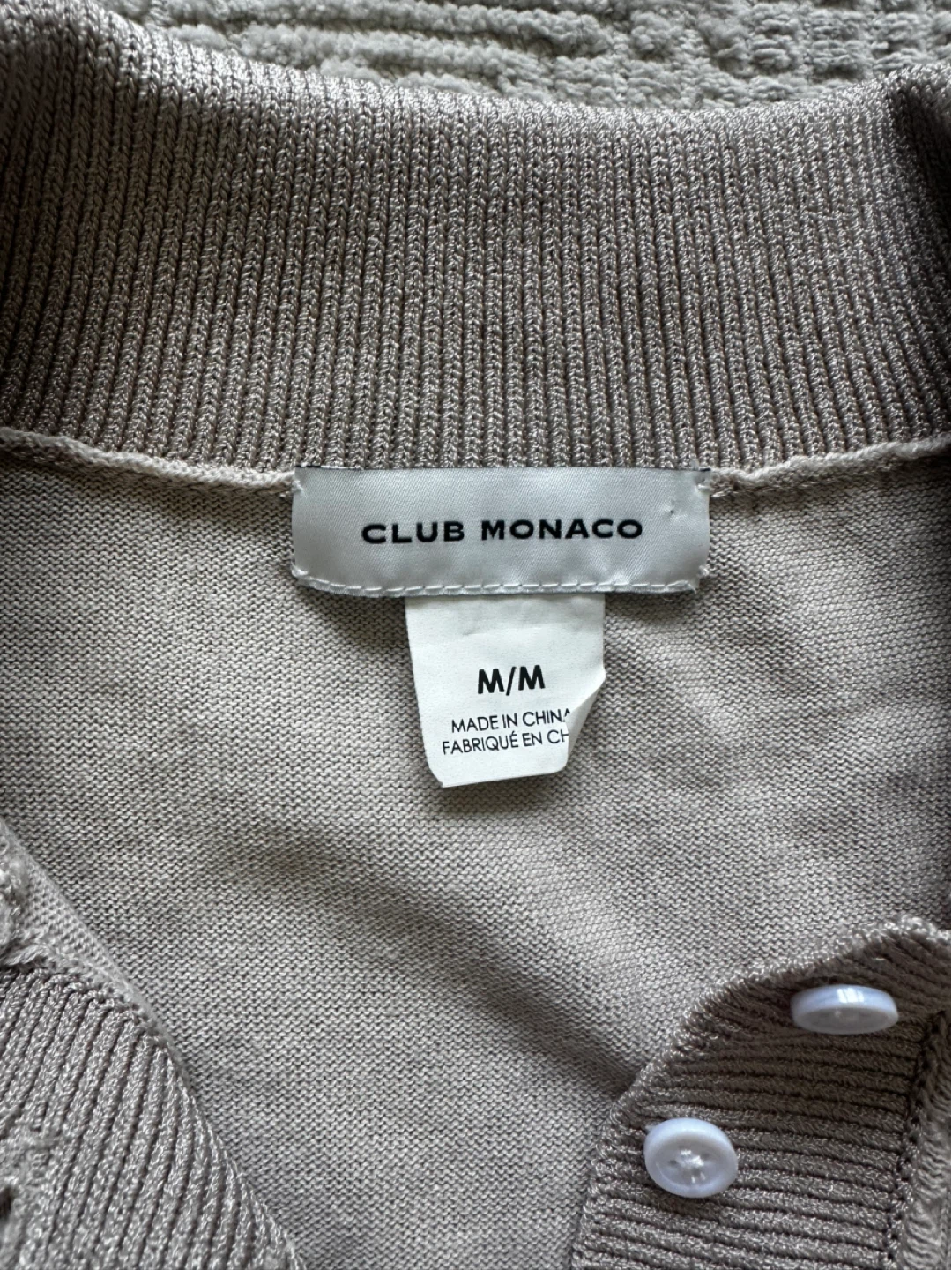 Club Monaco M/M Taupe Collared Knit Sweater - photo 2