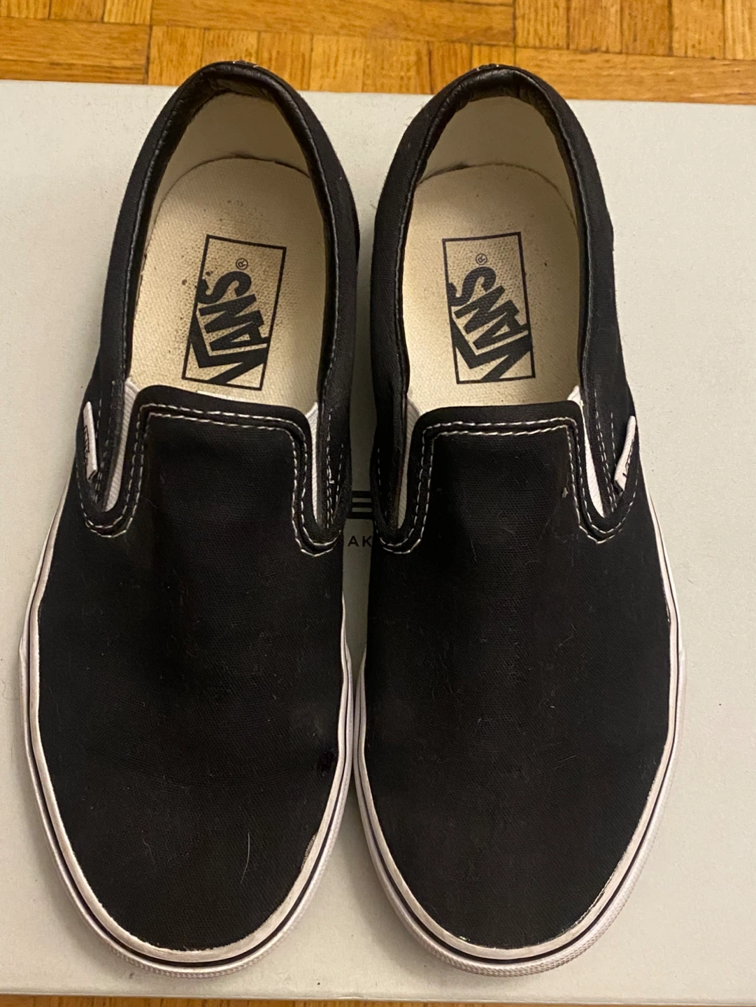 Vans Black Slip-On Canvas Shoes