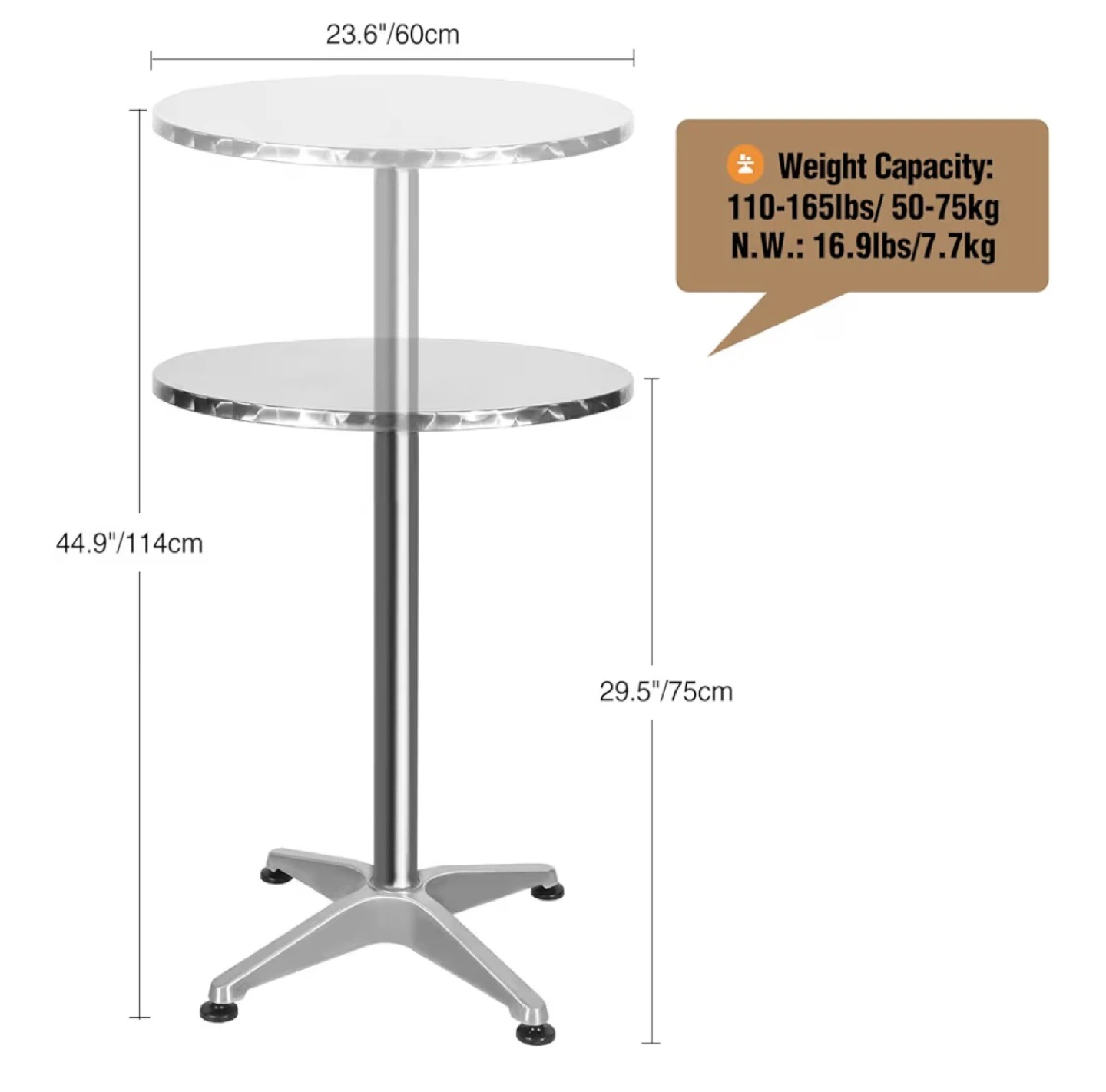 Adjustable Height Pub Table - photo 3