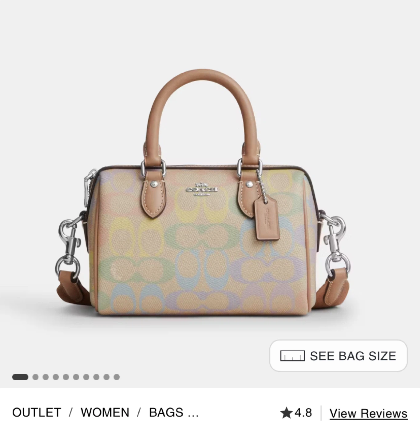 Coach Rowan Mini in Signature Rainbow
