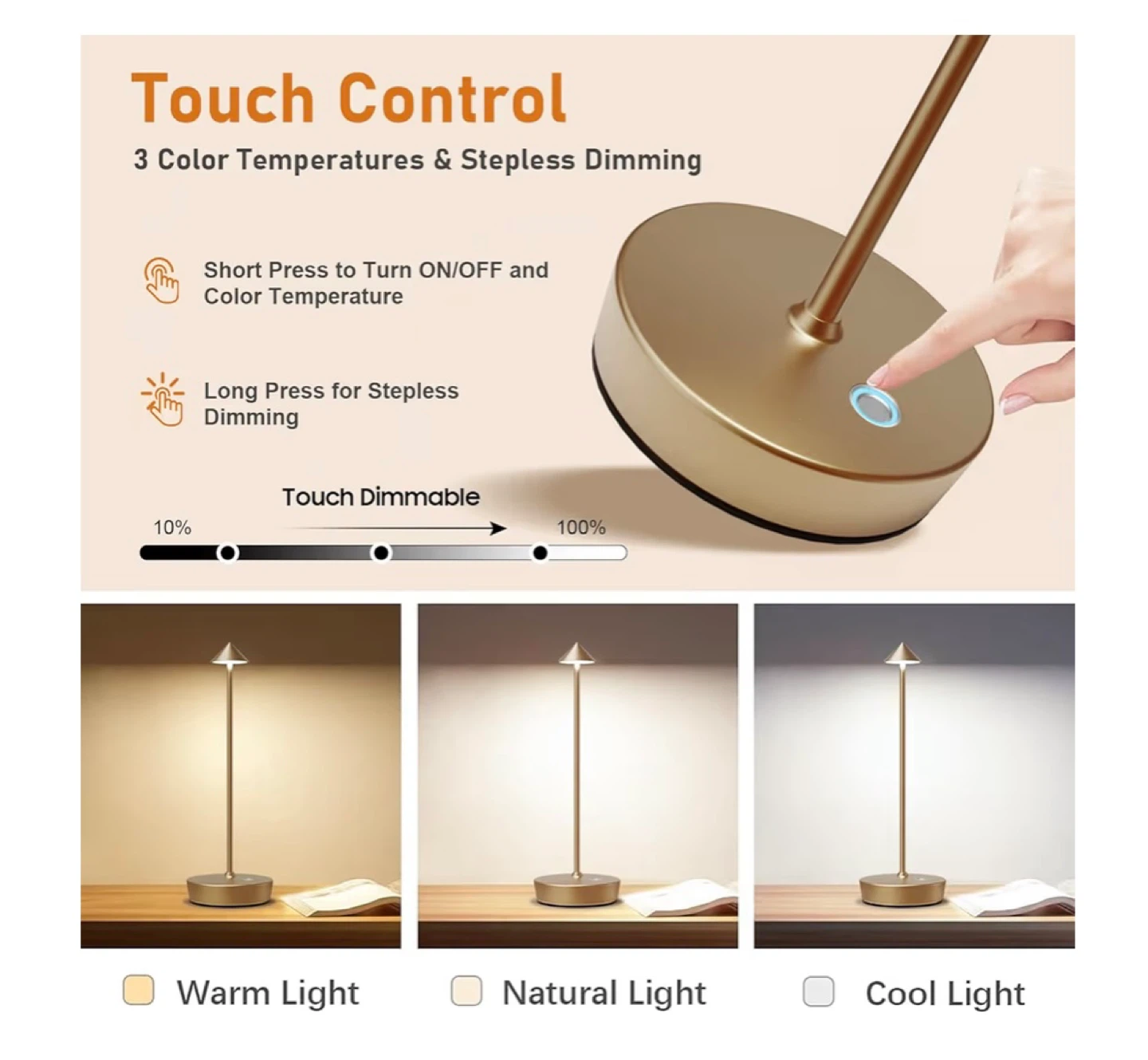 Cordless LED Table Lamp - photo 2