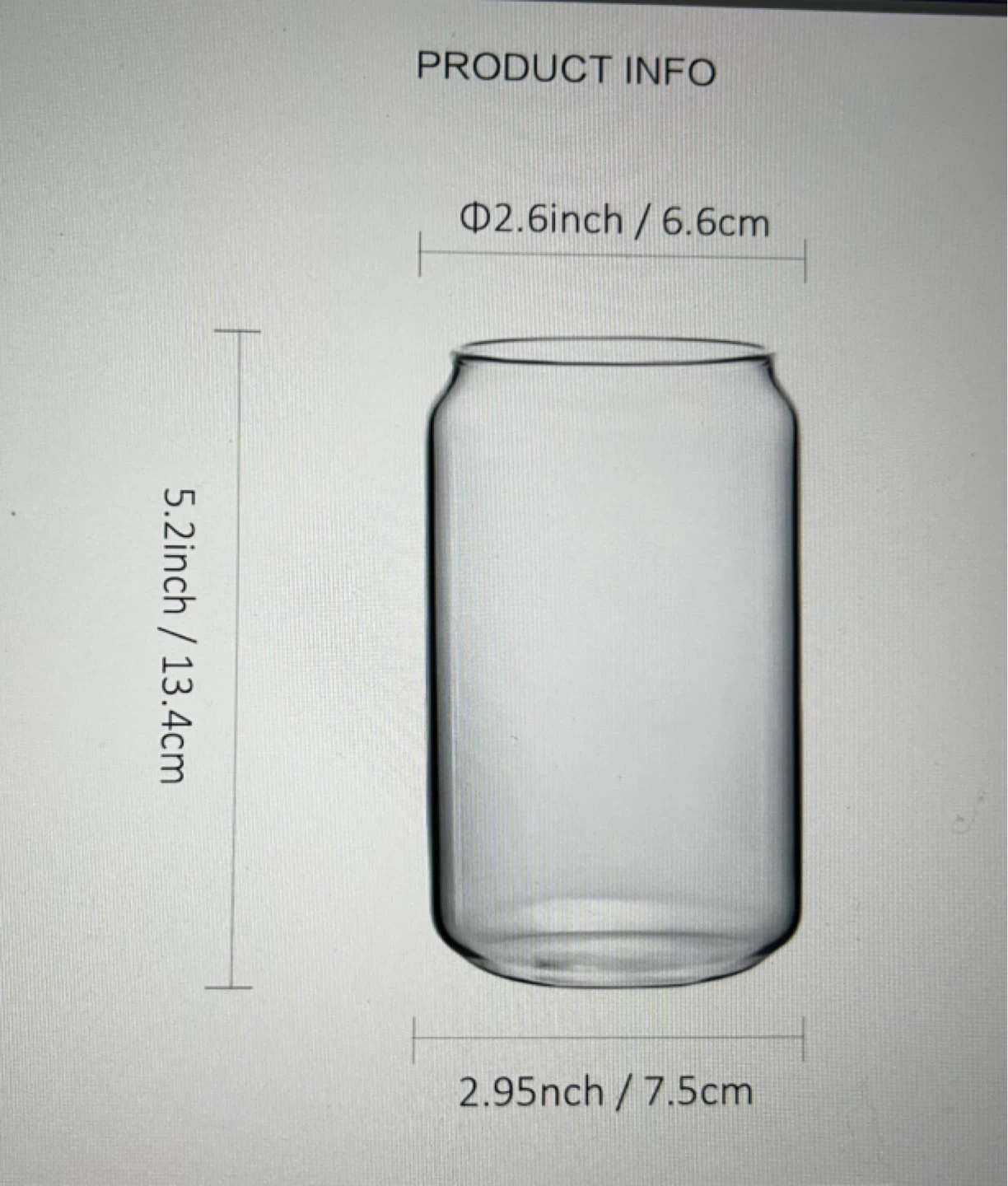 Set of 6 Can-Shaped Glass Drinking Glasses - photo 3