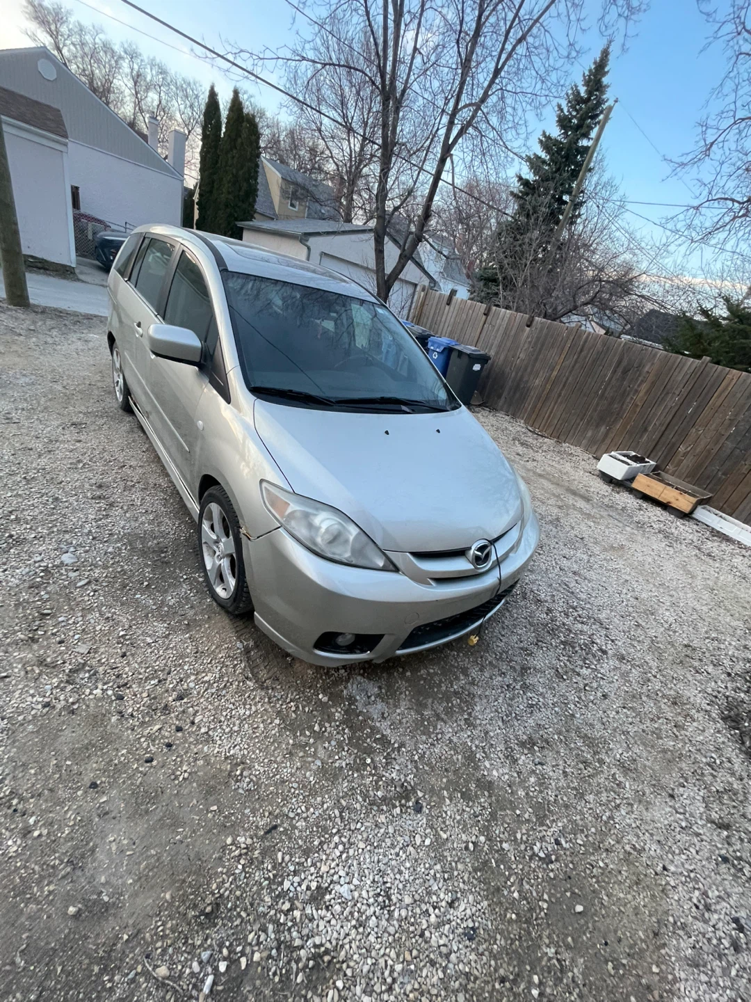 Mazda 5 Silver minivan