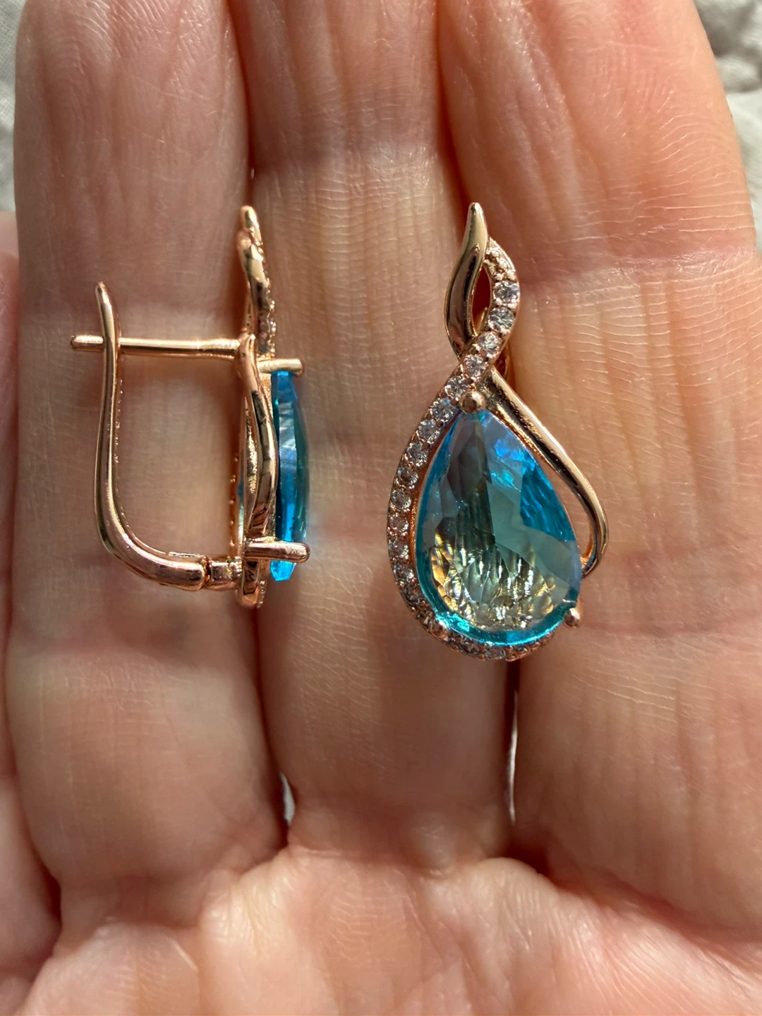 14k topaz earrings