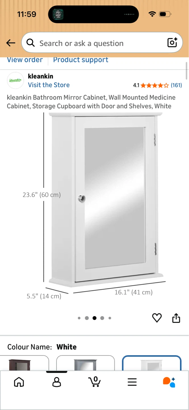 KleanKin White Bathroom Mirror Medicine Cabinet - photo 3