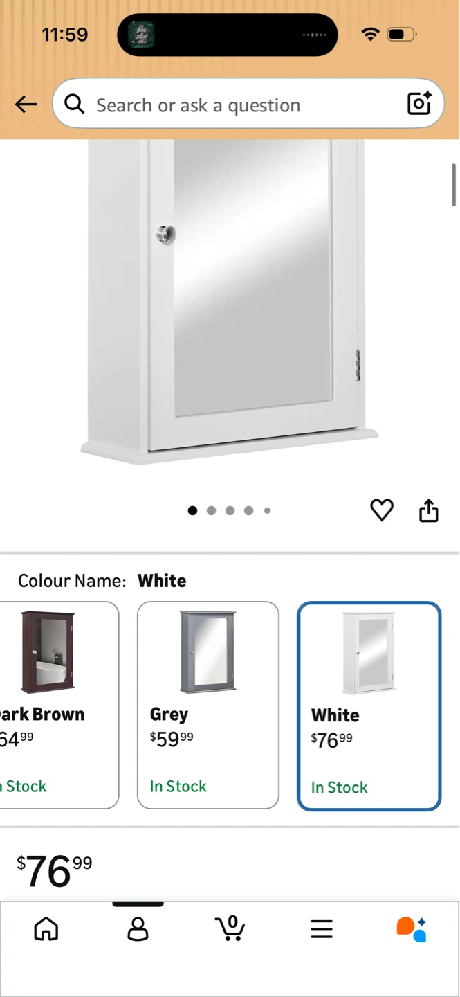 KleanKin White Bathroom Mirror Medicine Cabinet - photo 2