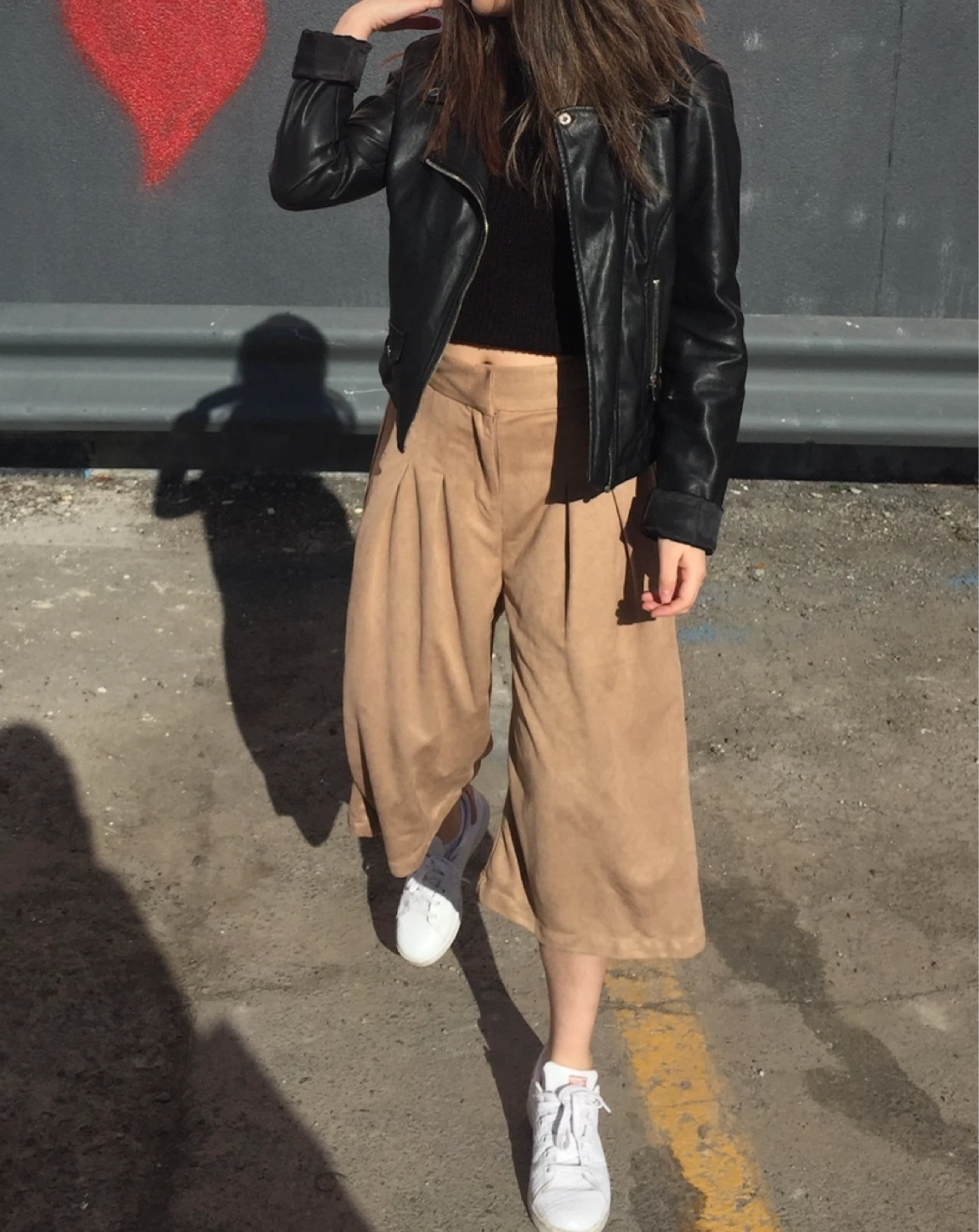 Dance & Marvel Suede Wide-Leg Pants 25/26