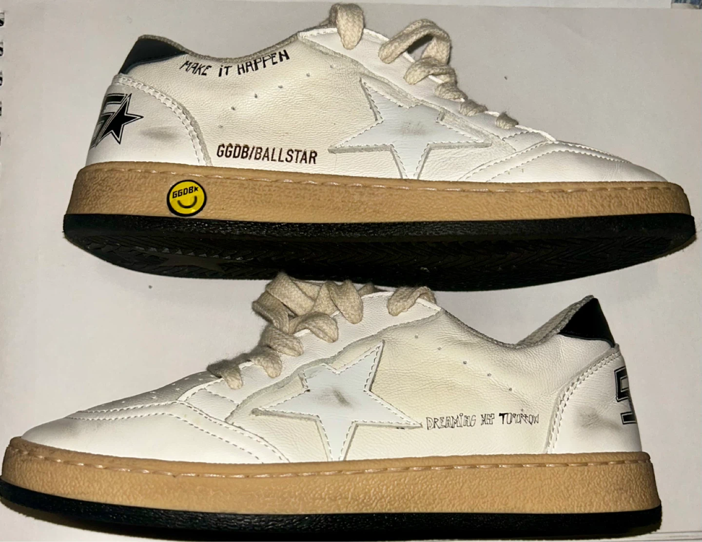 Golden Goose GGDB/Ballstar White Leather Sneakers - photo 3