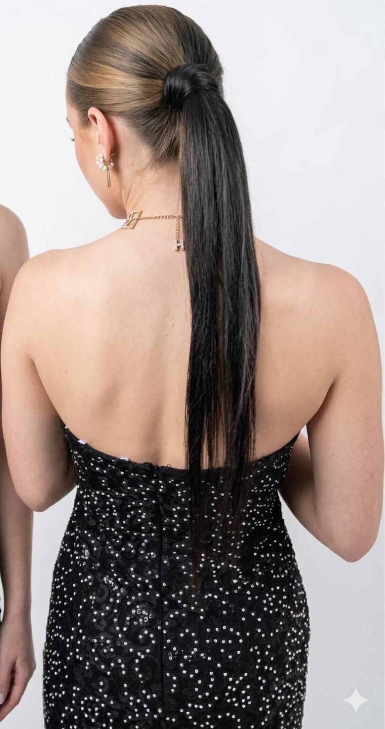 Prom or Formal Strapless Black Sequin Mermaid Prom Dress - photo 2