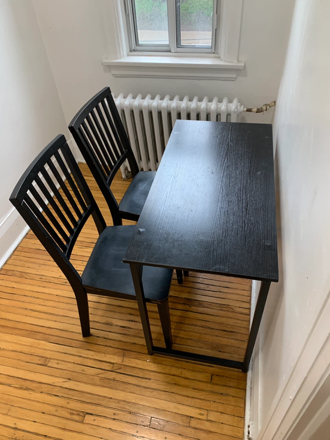 Black Desk and Chair Set