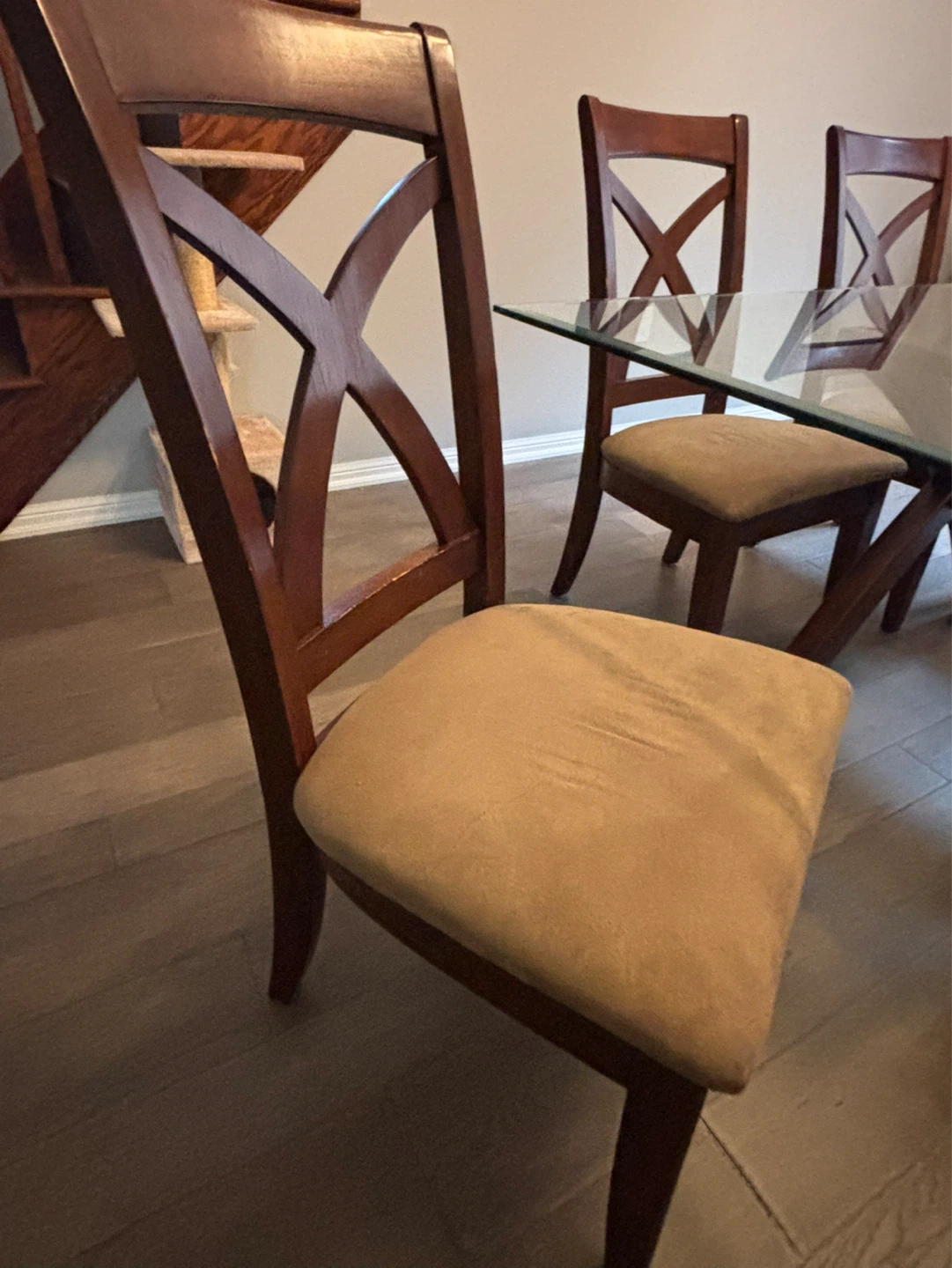 Glass Top Dining Table with 6 Chairs - photo 2