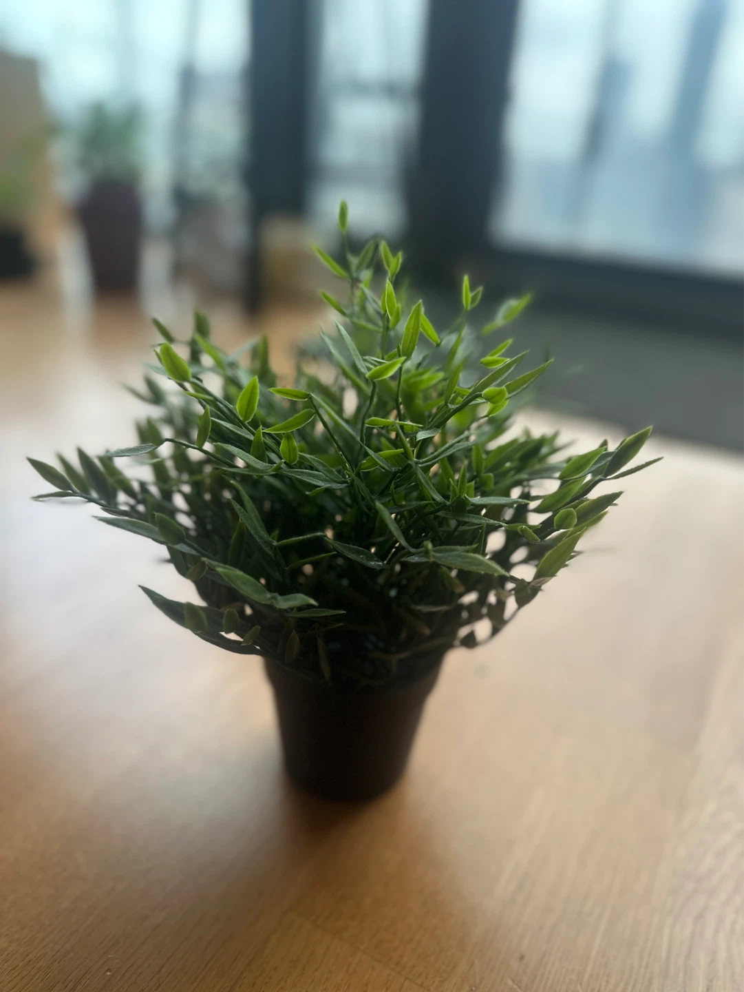 Artificial Green Plant in Black Pot - photo 2