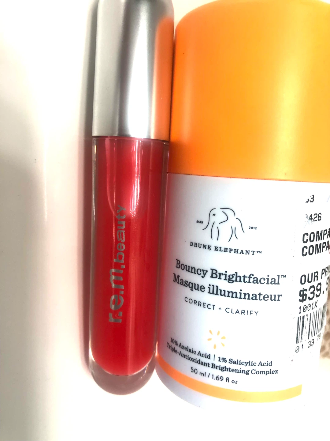 Lot: Drunk Elephant Brightfacial + R.E.M. Lip Oil - photo 2