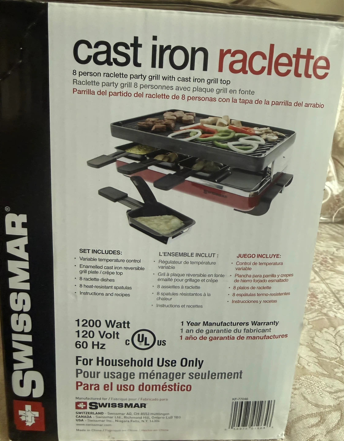 🔥 Brand New Swissmar Cast Iron Raclette Grill – 8 Person Set 🔥 - photo 4