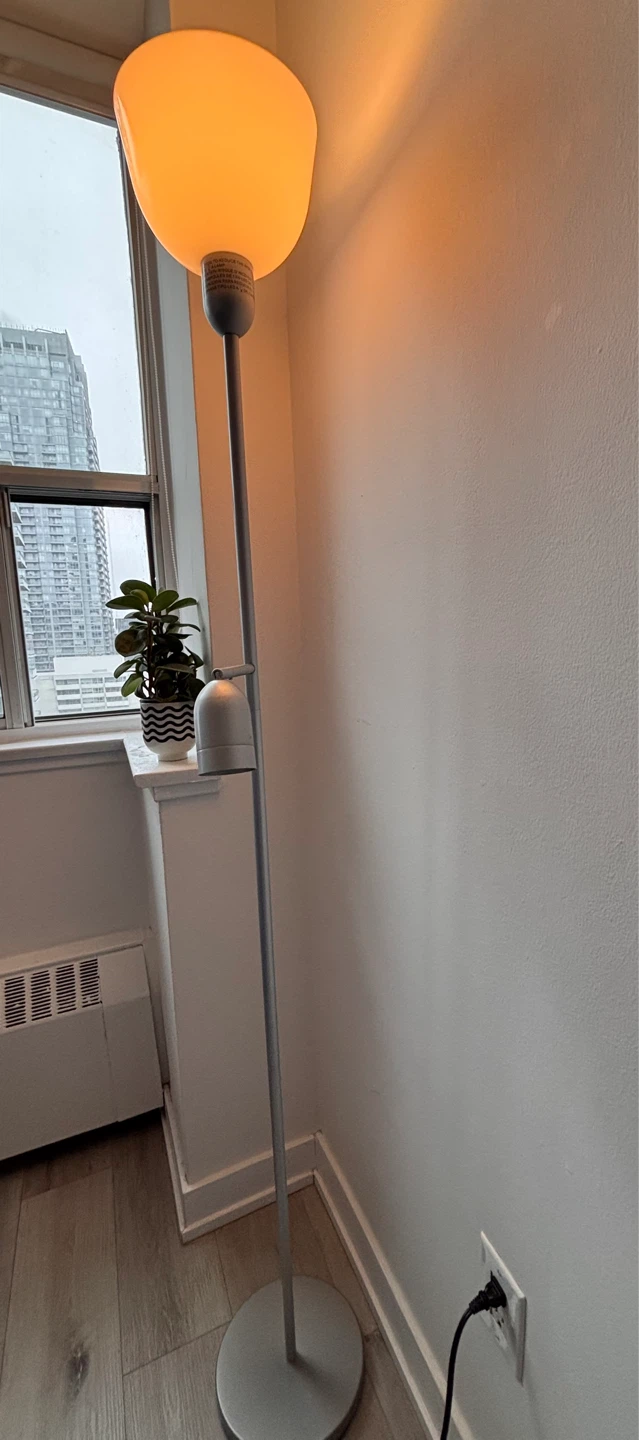 IKEA Floor Lamp with Reading Light (Silver/Black) - photo 2