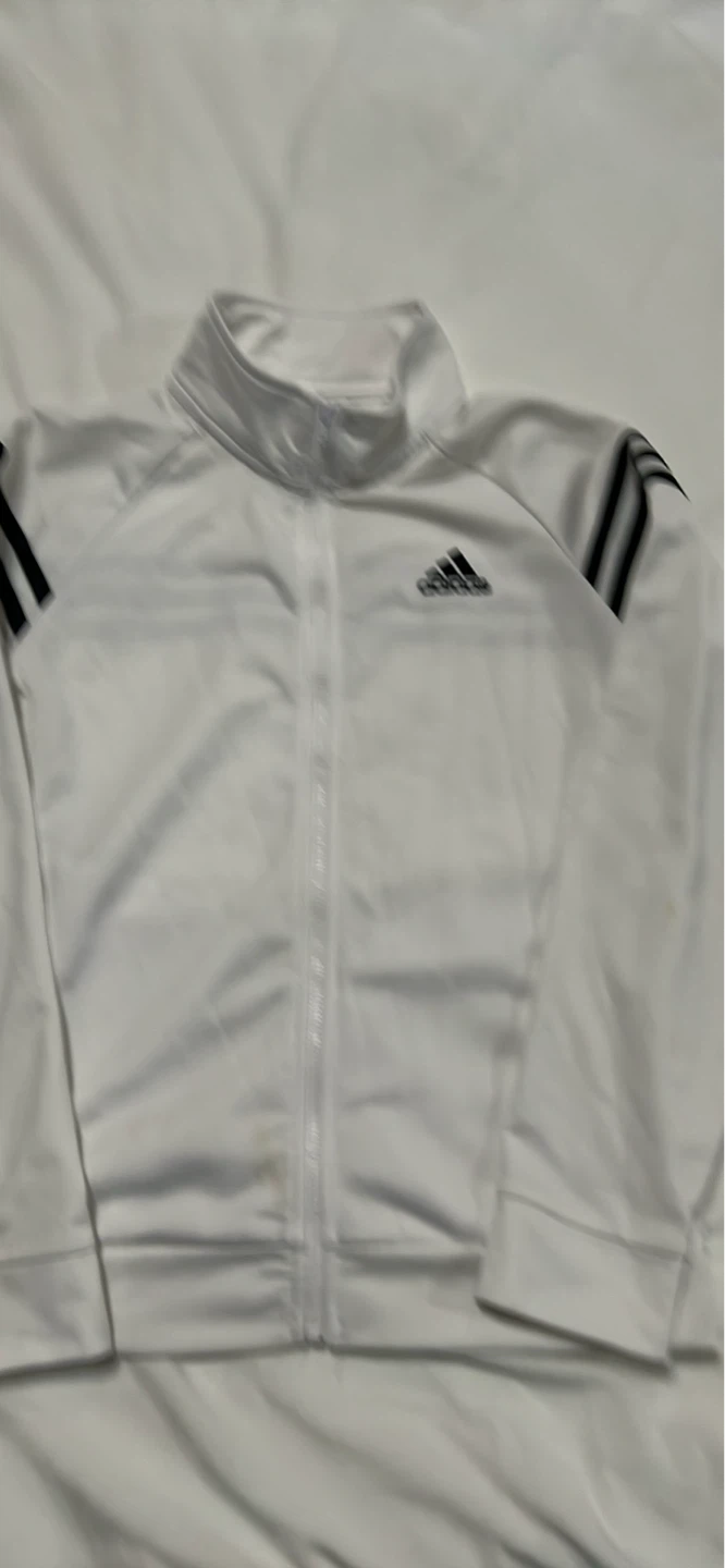Youth XL Adidas White Track Jacket