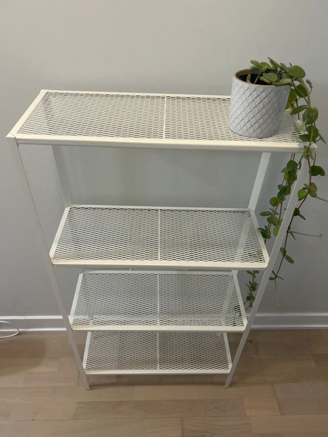 White 4-Shelf Shelving Unit - photo 3