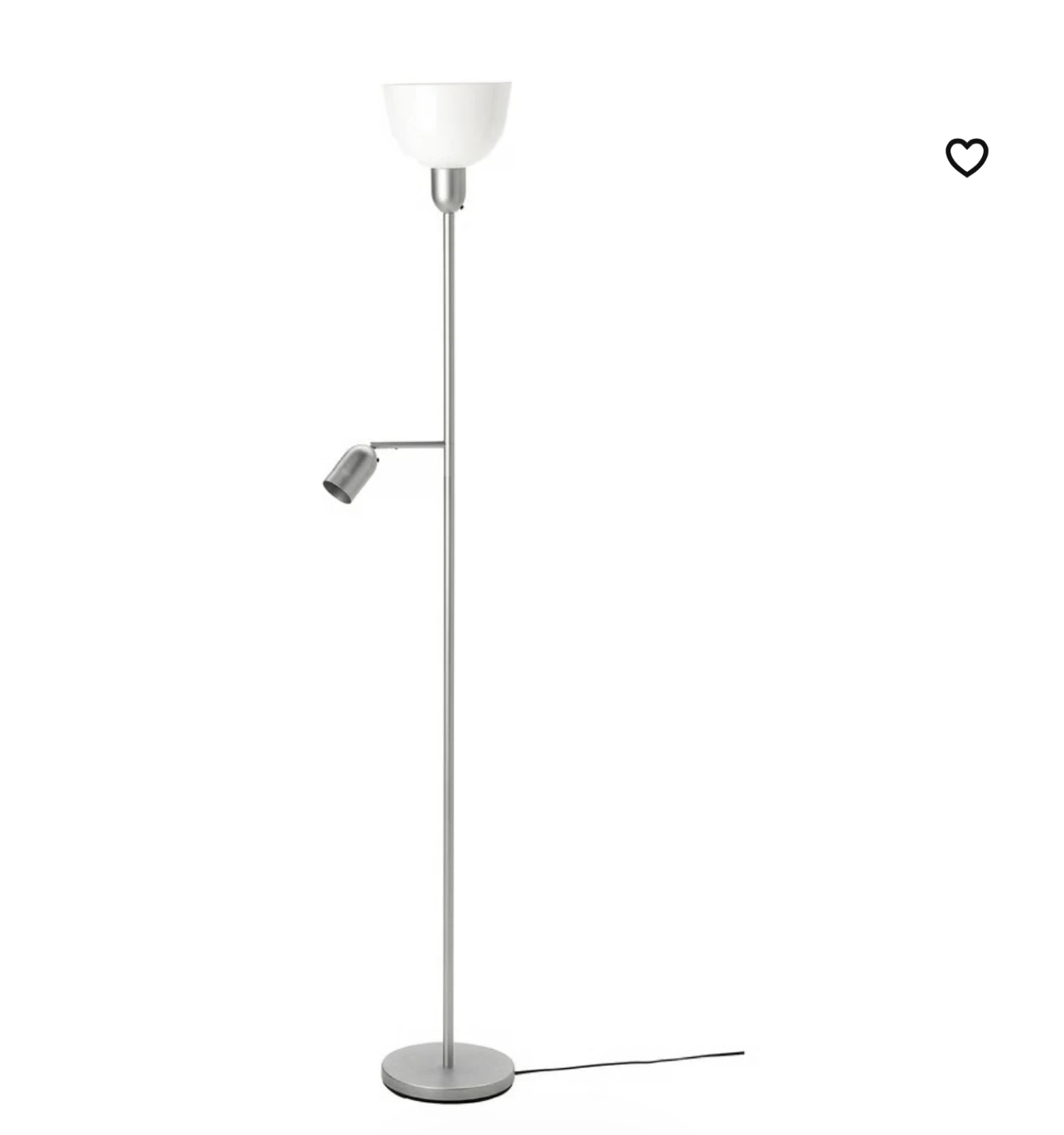 IKEA Floor Lamp with Reading Light (Silver/Black) - photo 3