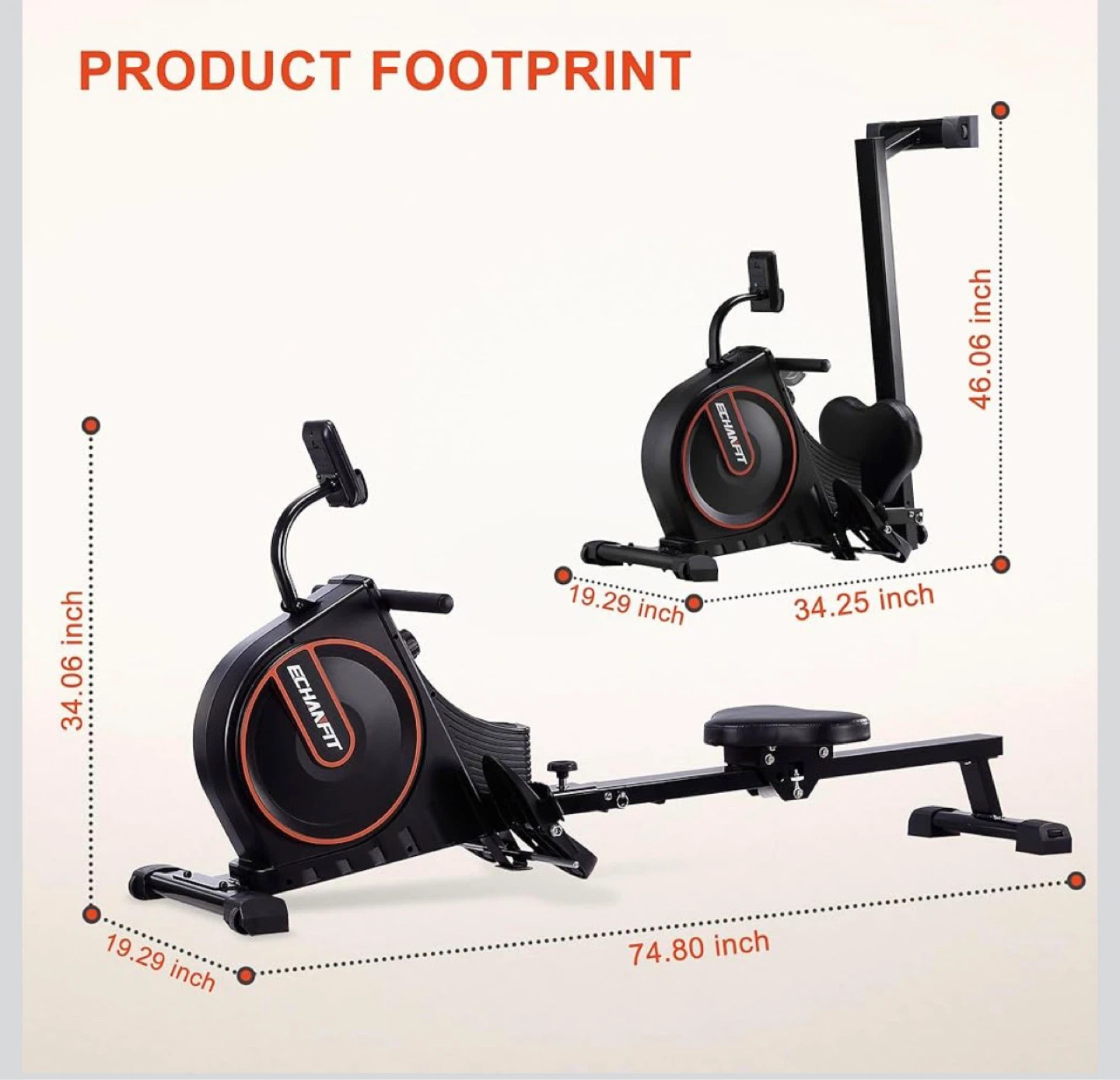 ECHANFIT Rowing Machine Foldable - photo 3