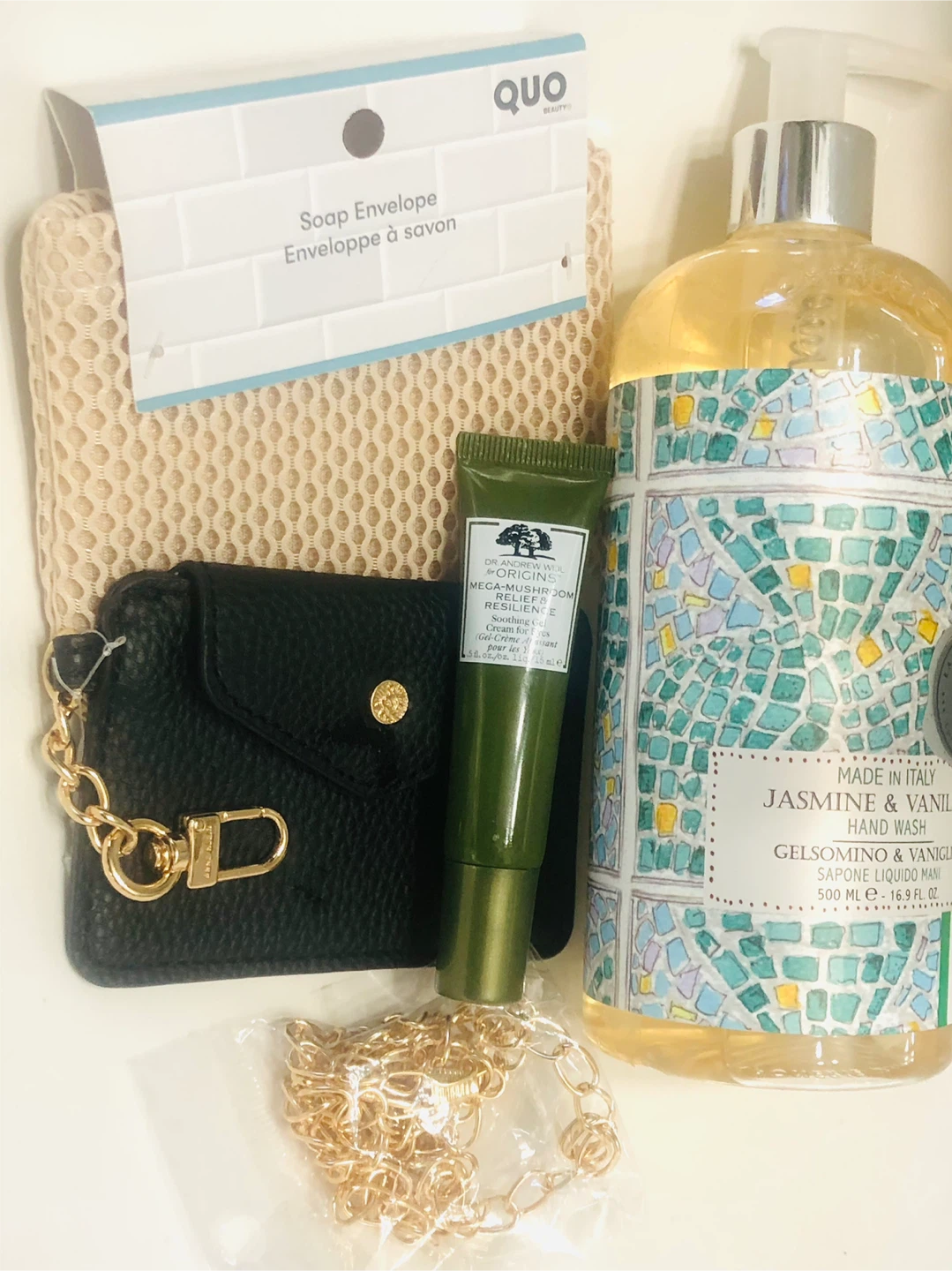Lot: Origins Eye Cream, Hand Wash, Soap Envelope etc