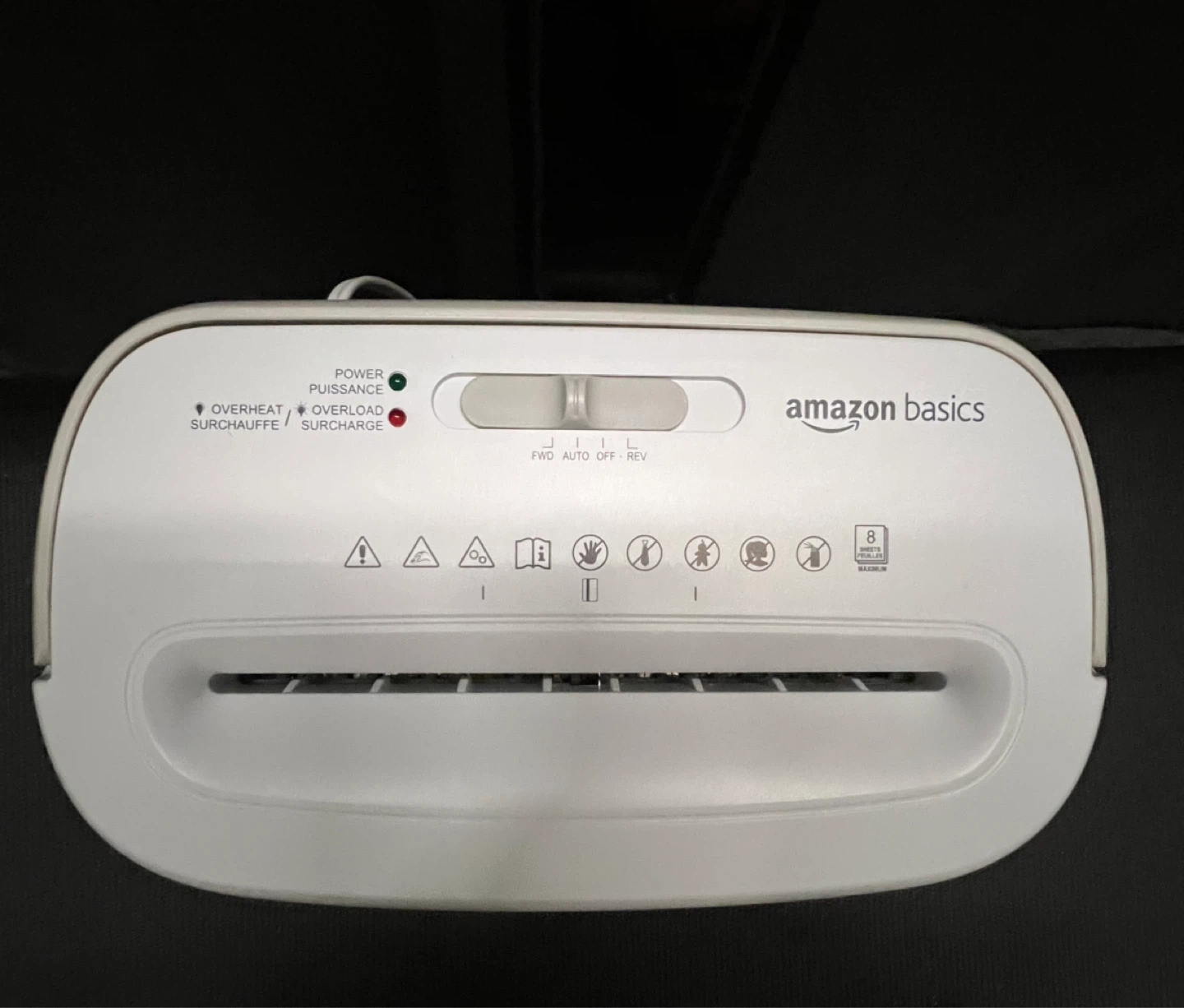 Amazon Basics 8-Sheet Cross-Cut Paper Shredder - photo 2