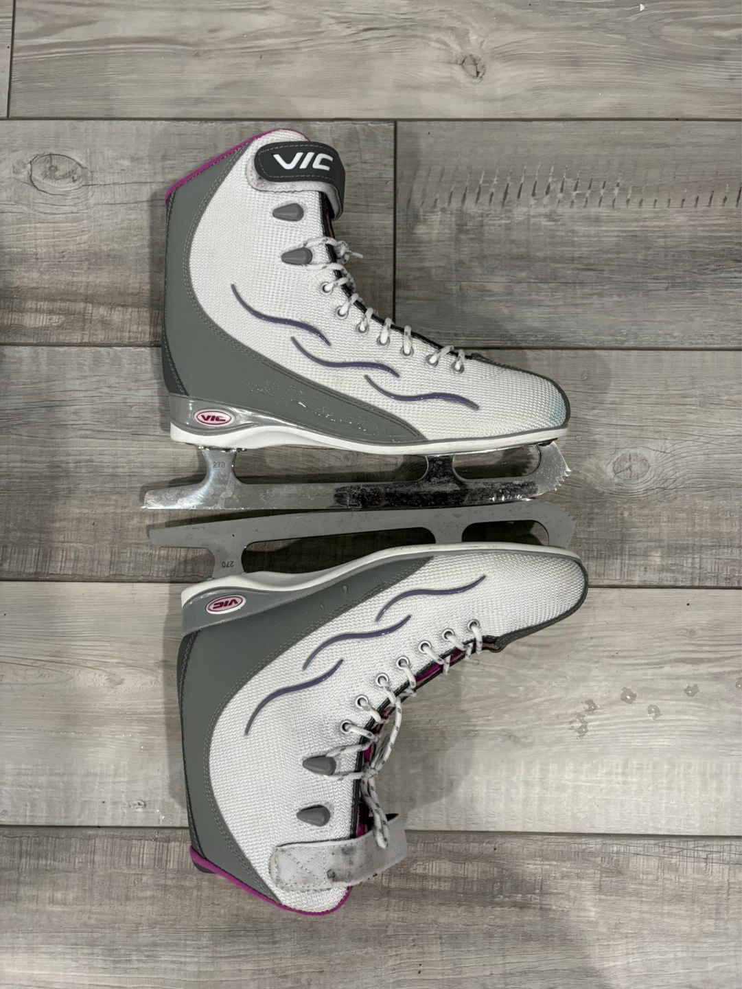 VIC Figure Ice Skates White/Grey/Purple - photo 3