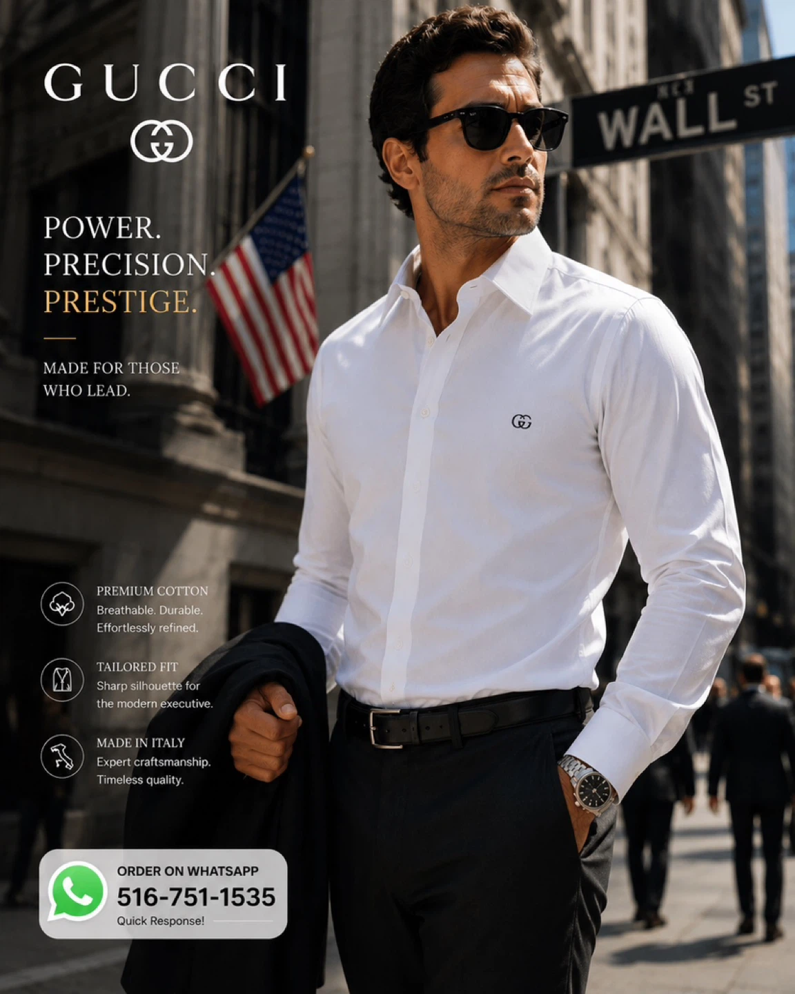 Gucci White Premium Cotton Dress Shirt - photo 4